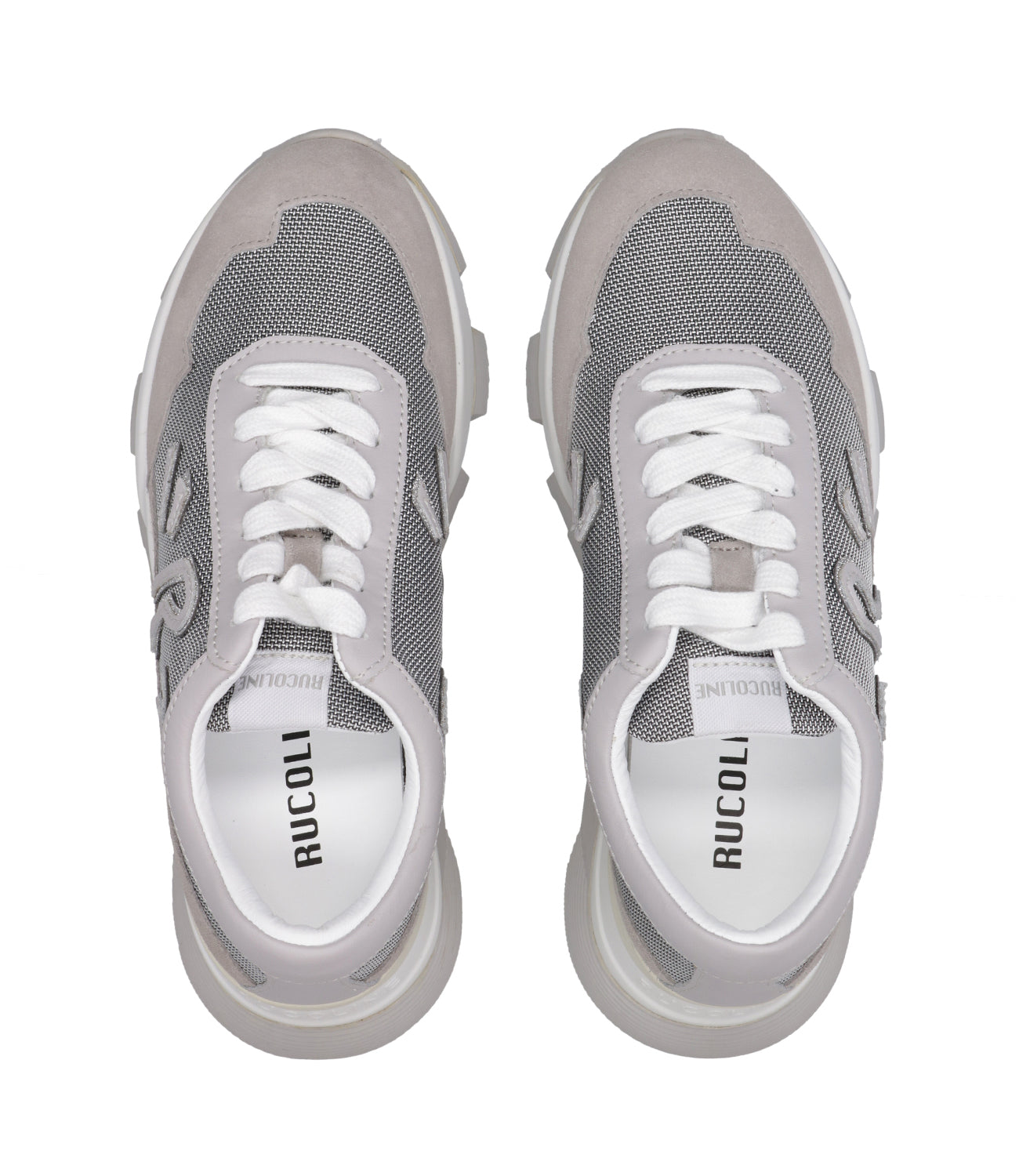 Rucoline | Aki White and Gray Sneakers