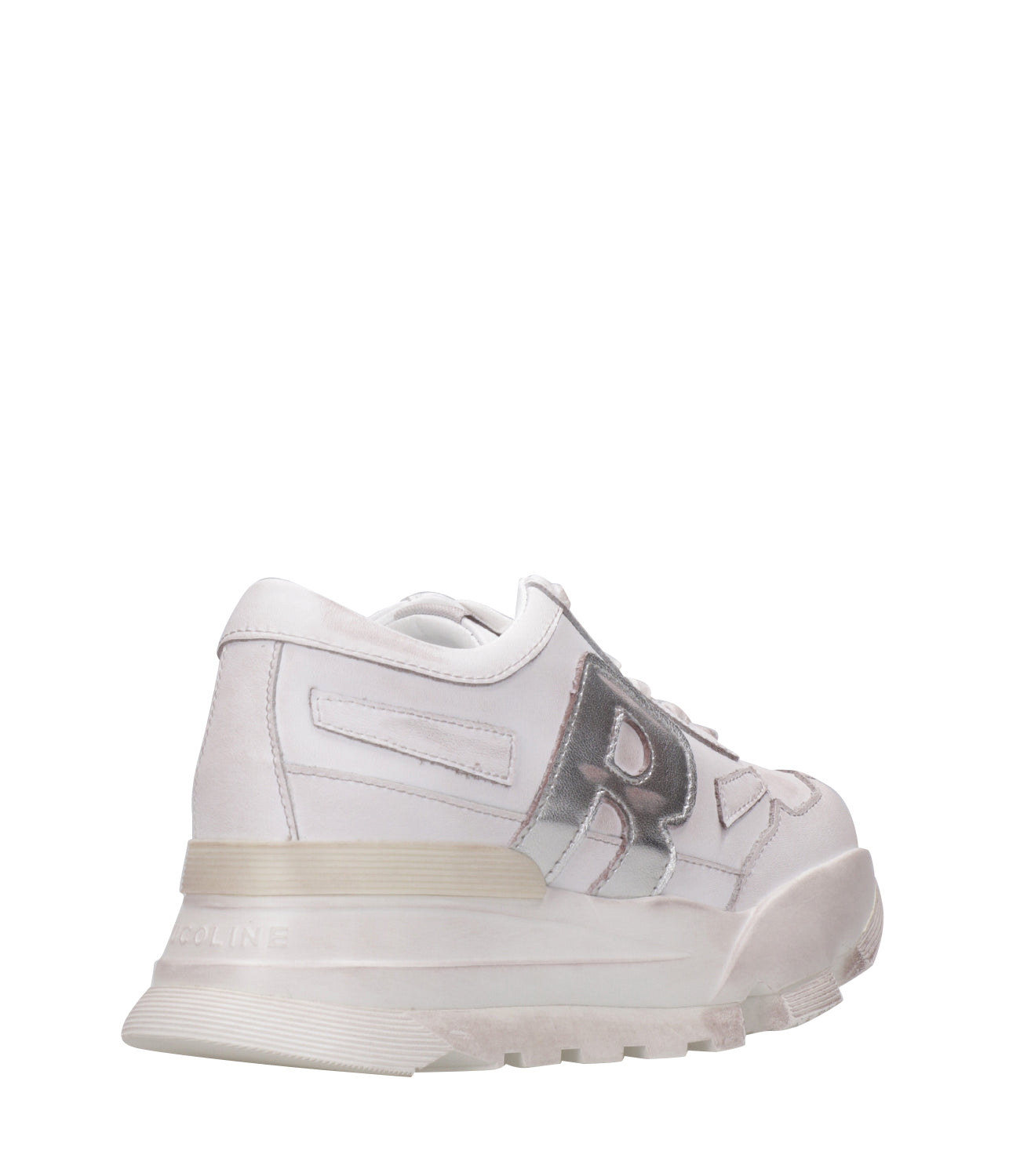 Rucoline | Aki White and Silver Sneakers