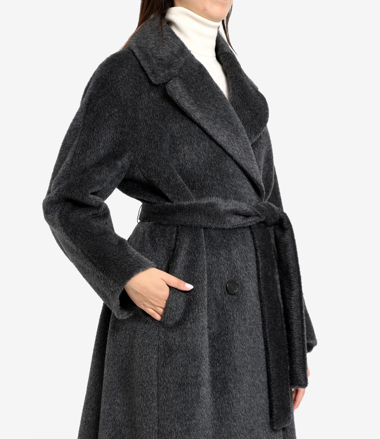 S Max Mara | Nicole Coat Anthracite Gray