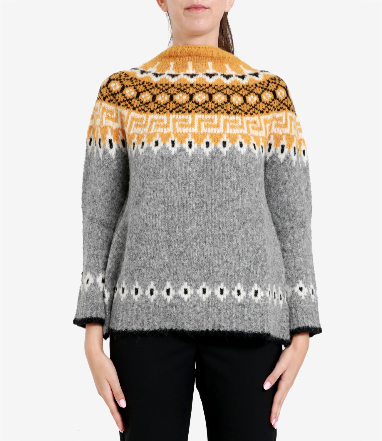 Semicouture | Marilin Grey and Sand Knitwear