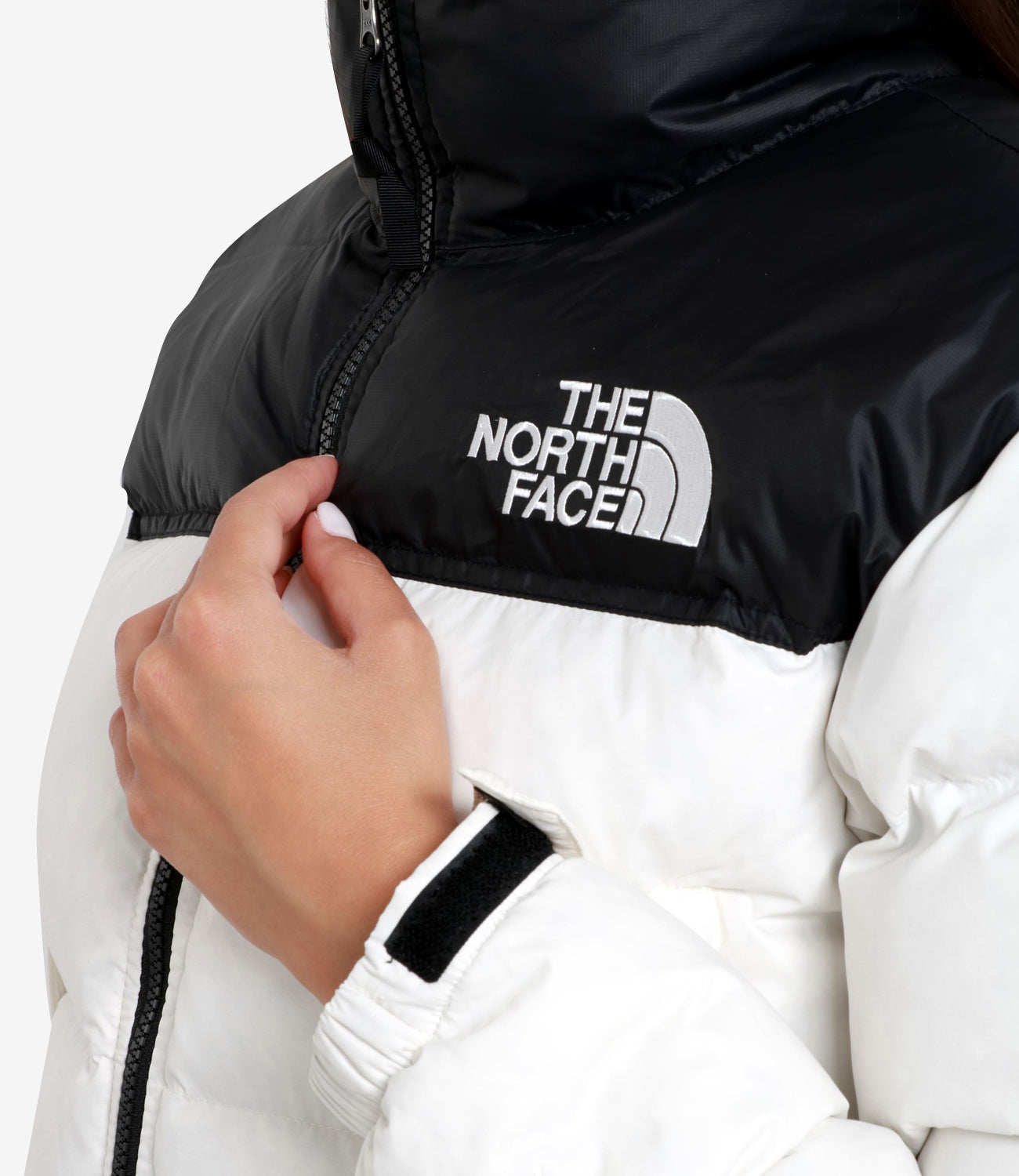 The North Face | Giubbotto W Nuptse Short Bianco e Nero