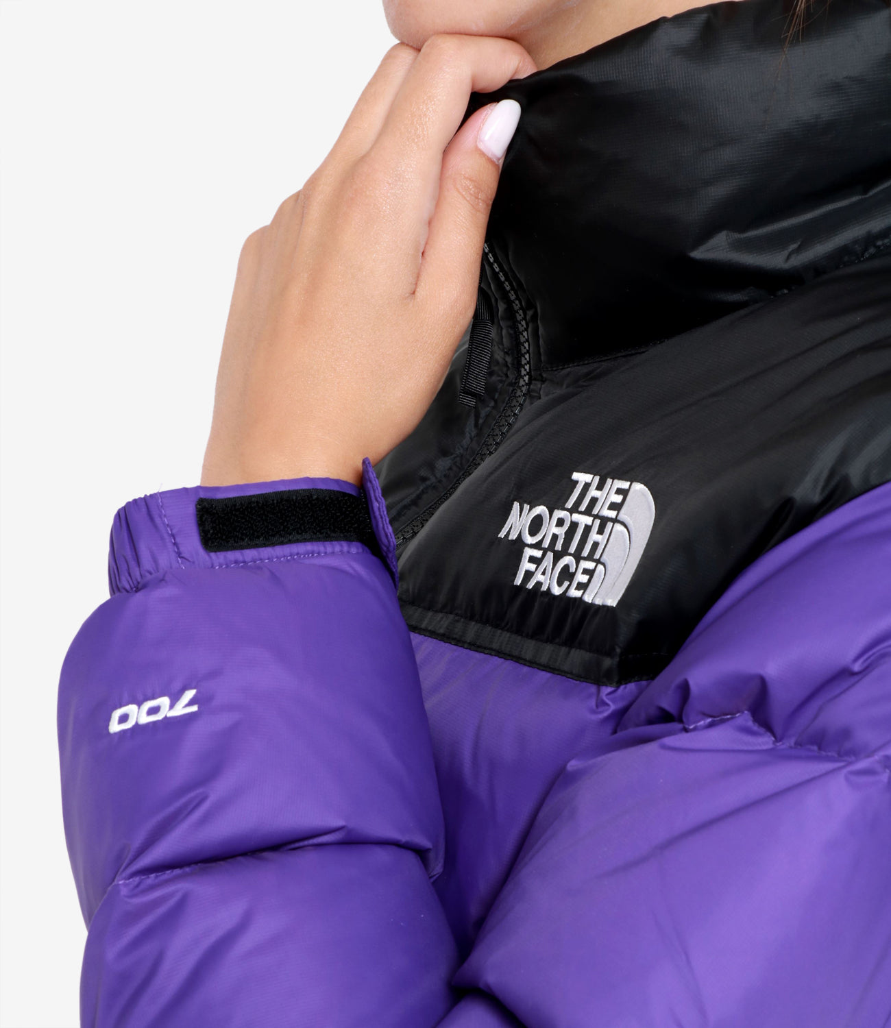 The North Face | Giubbotto W Nuptse Short Viola e Nero