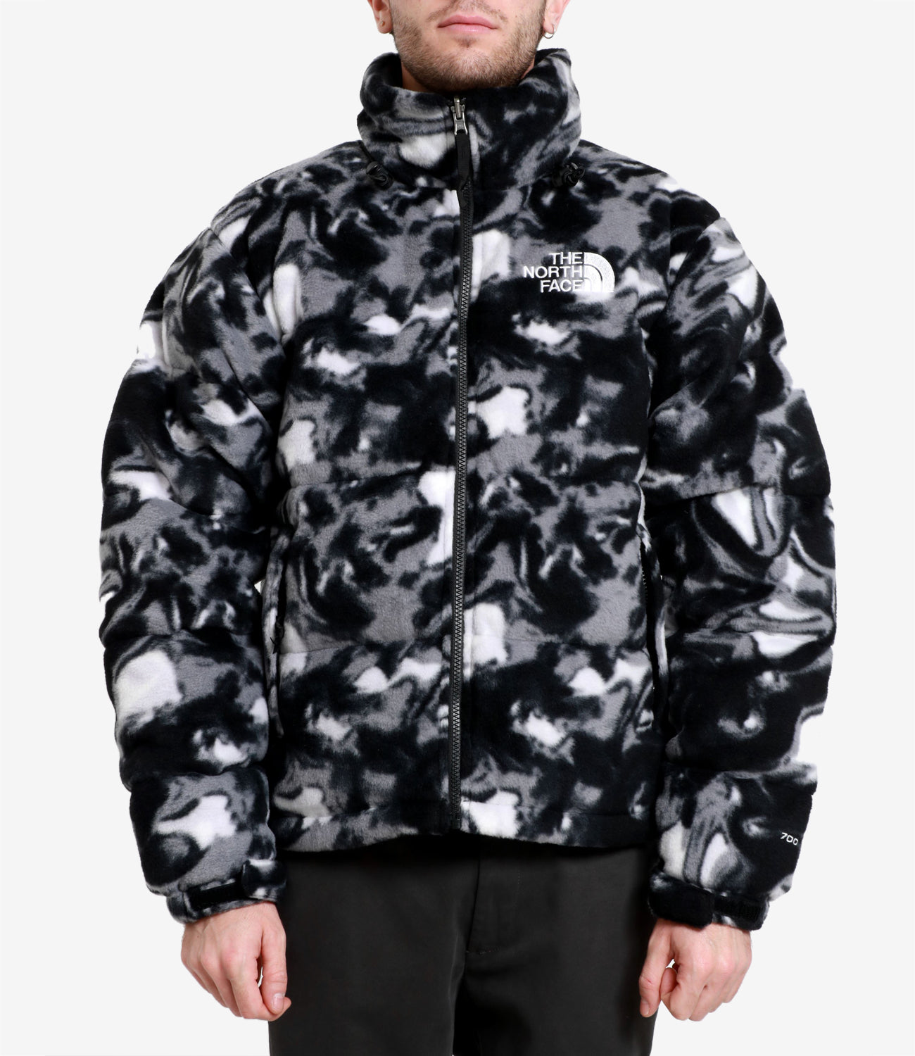 The North Face | Polar Nuptse Jacket Black White and Grey