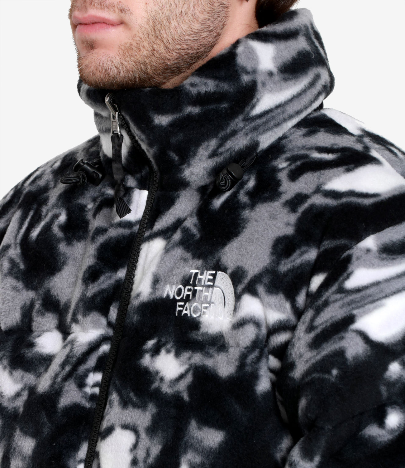 The North Face | Polar Nuptse Jacket Black White and Grey