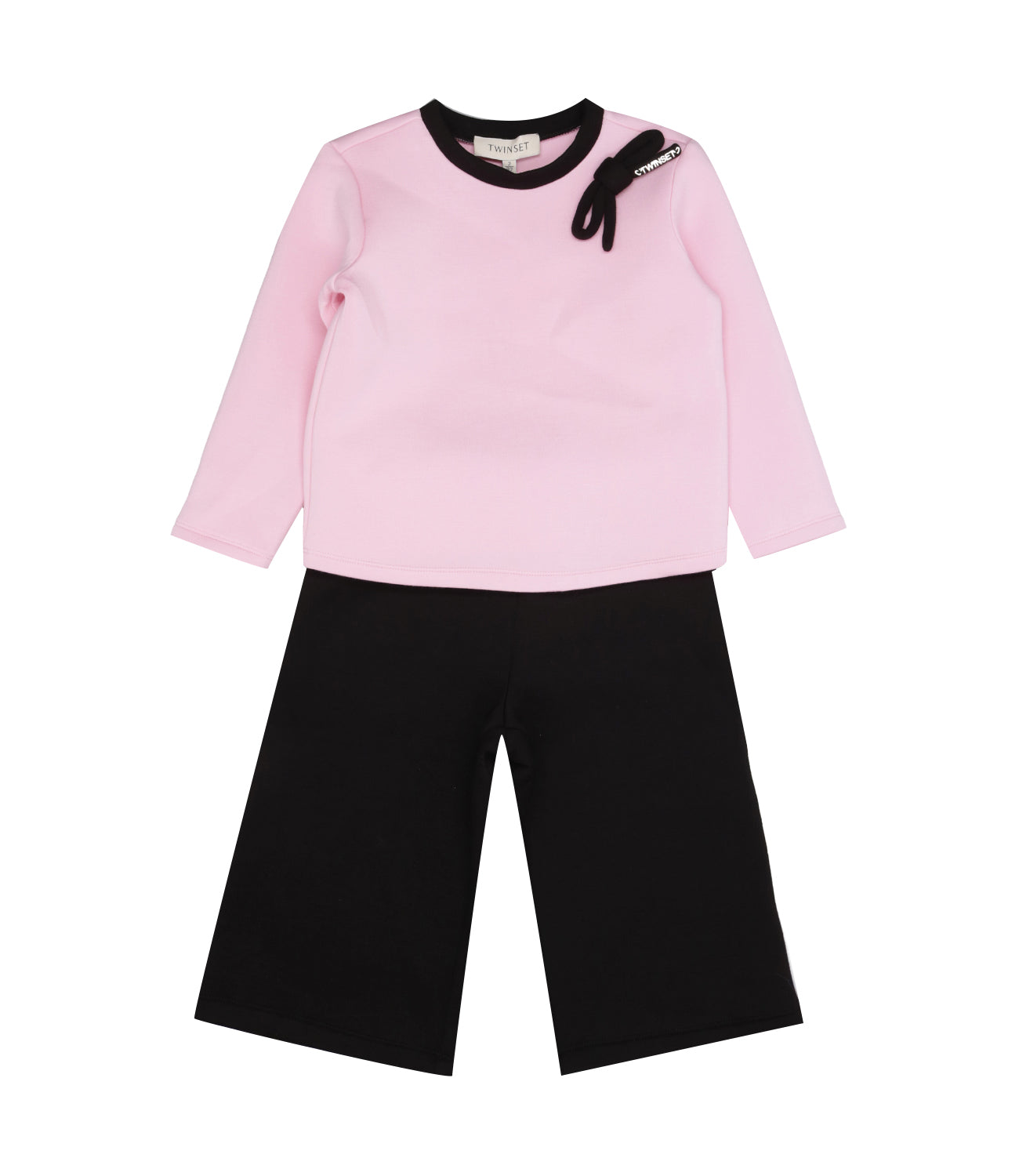 Twinset Kids | Pink and Black Sweater and Pant Set