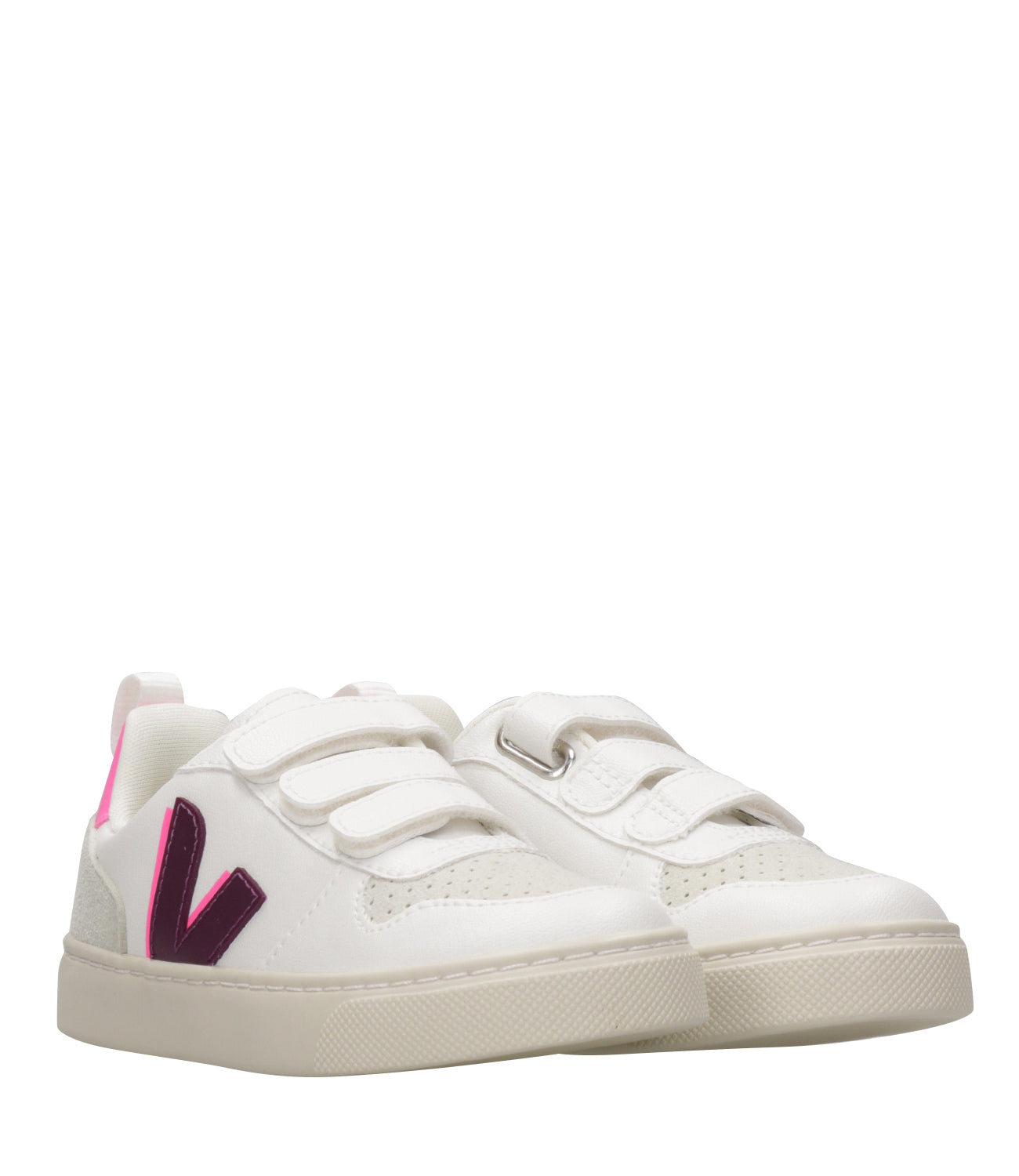 Veja Kids | Sneakers Small V-10 Bianco e Fuxia