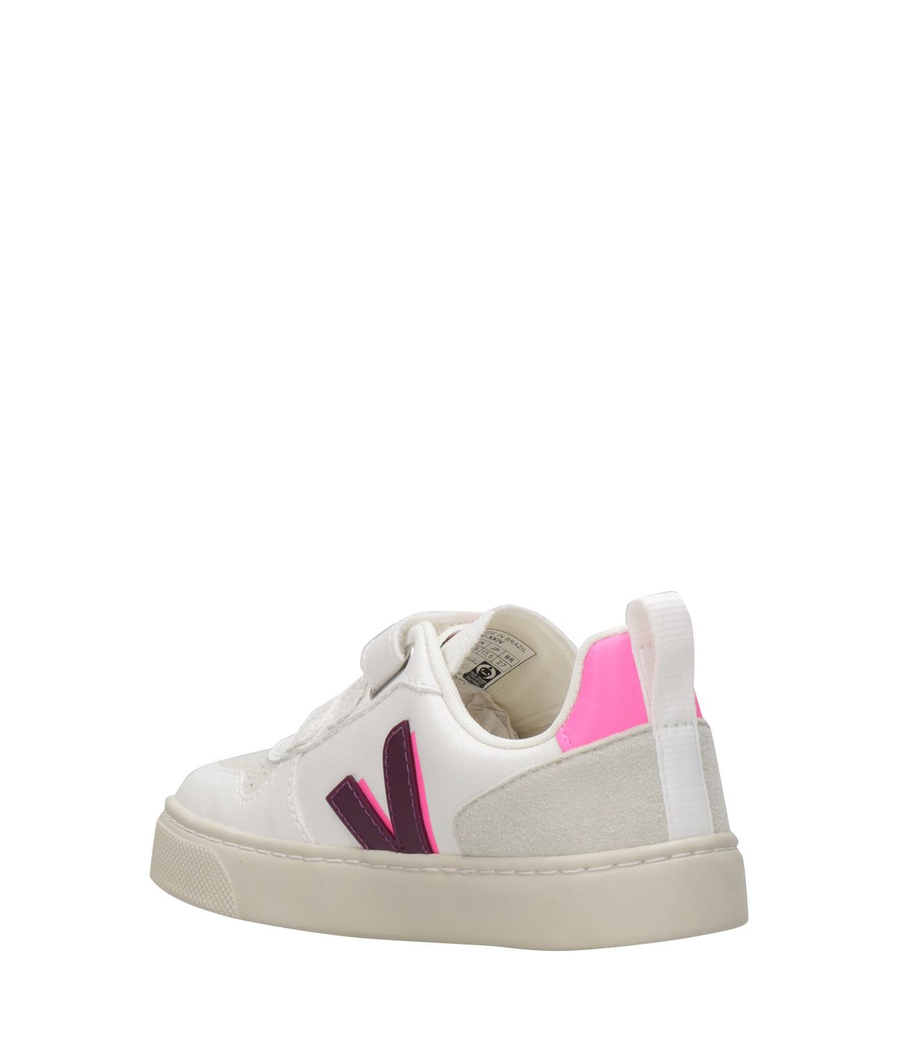 Veja Kids | Sneakers Small V-10 Bianco e Fuxia