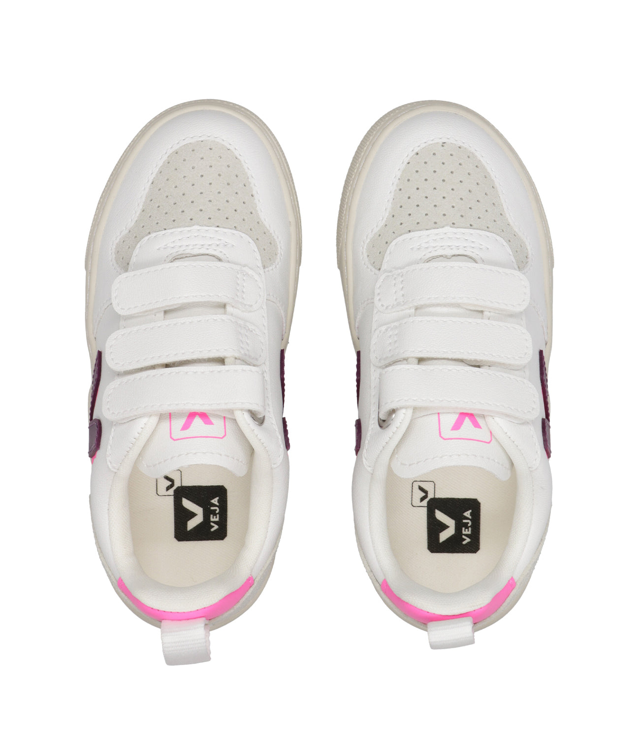 Veja Kids | Sneakers Small V-10 Bianco e Fuxia