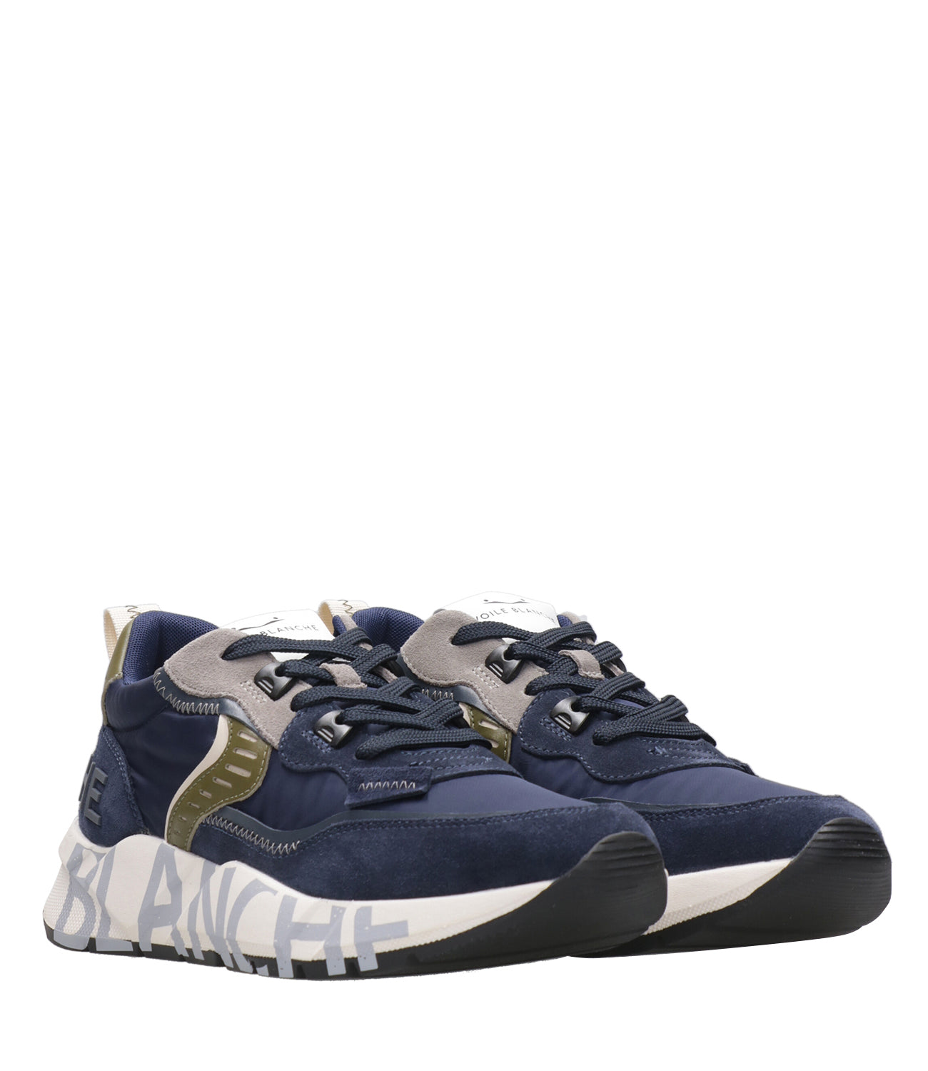 Voile Blanche | Sneakers Club01 Navy Blue and Grey