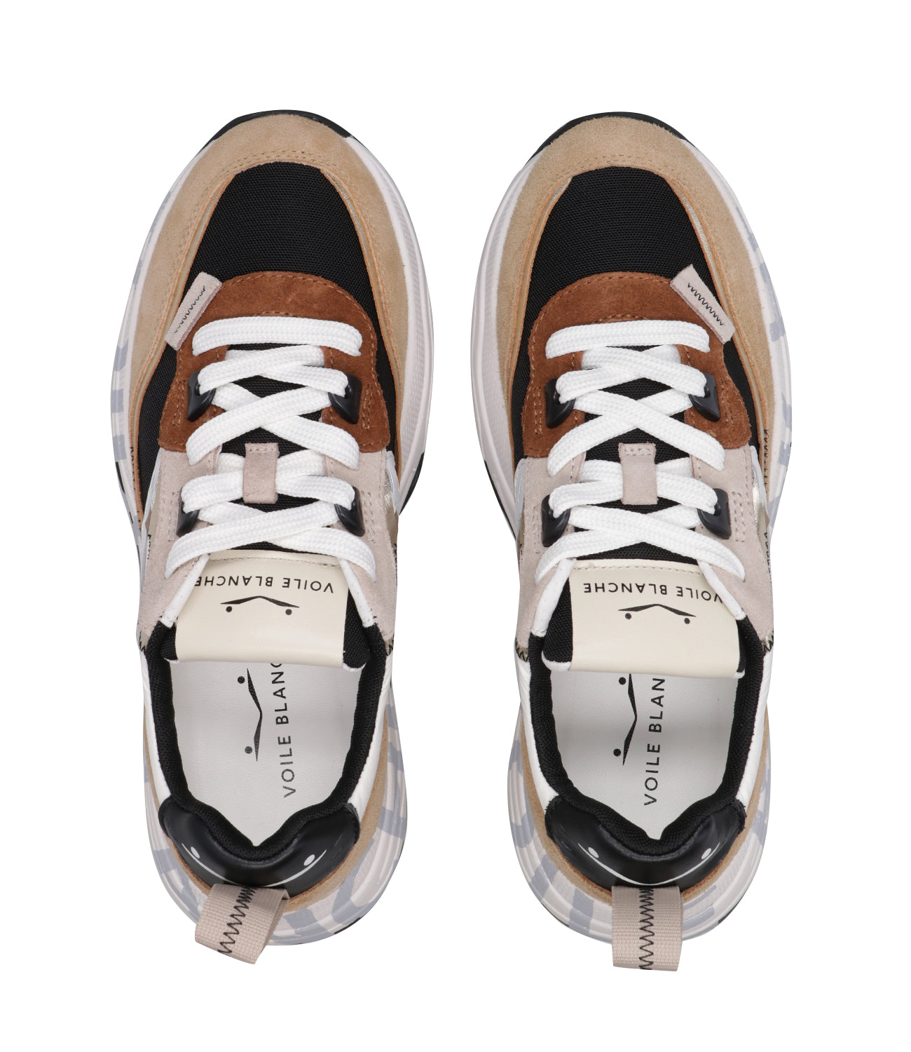 Voile Blanche | Sneakers Club105 Marrone Nero e Panna