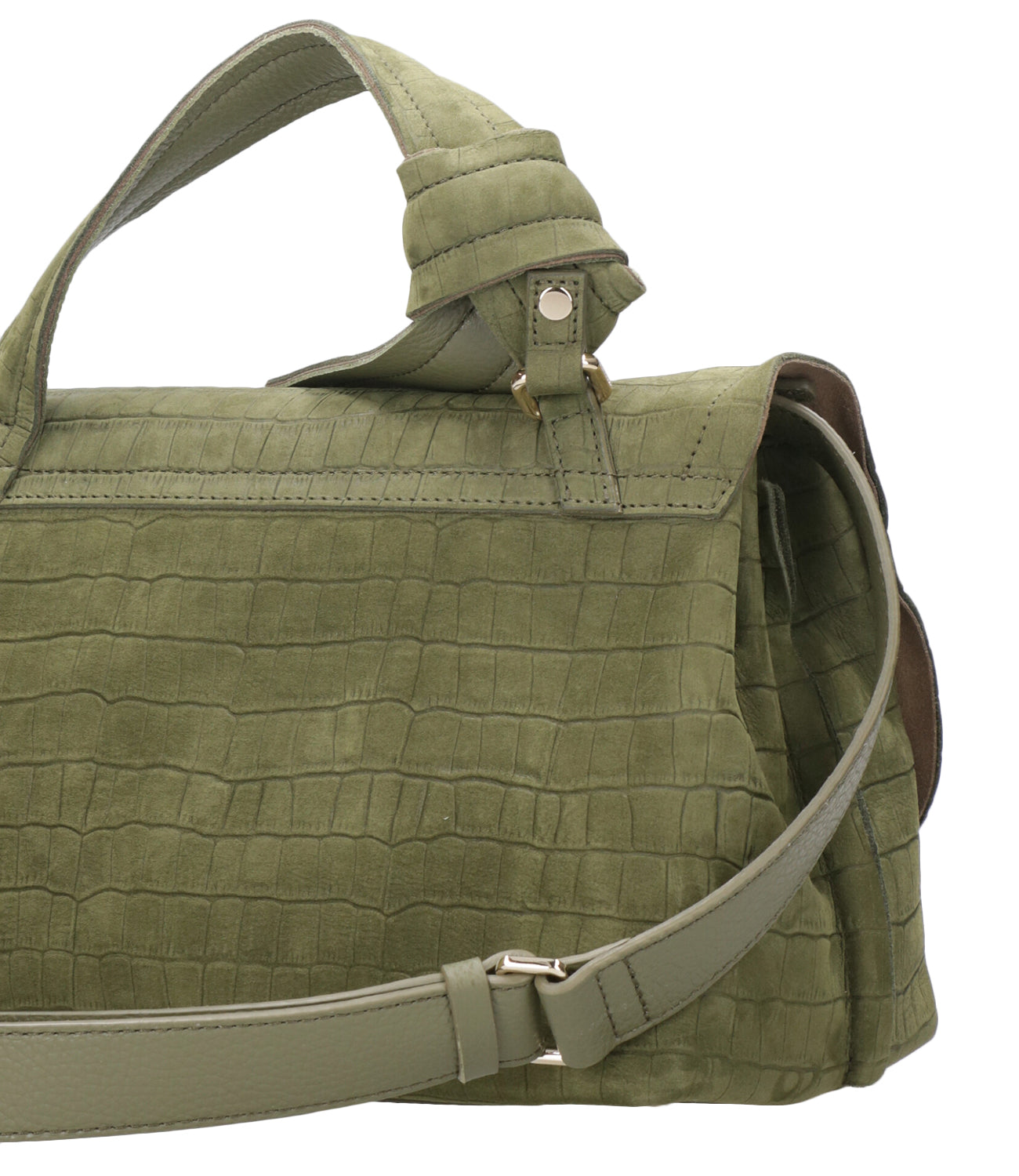 Zanellato | Bag Postina Jones Caiman S Green