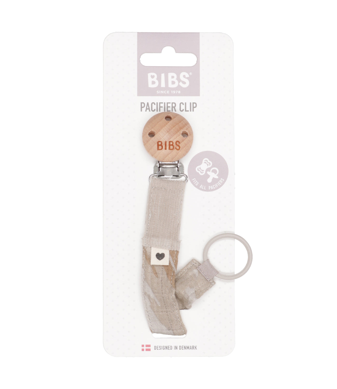 Bibs | Pacifier Holder Beige