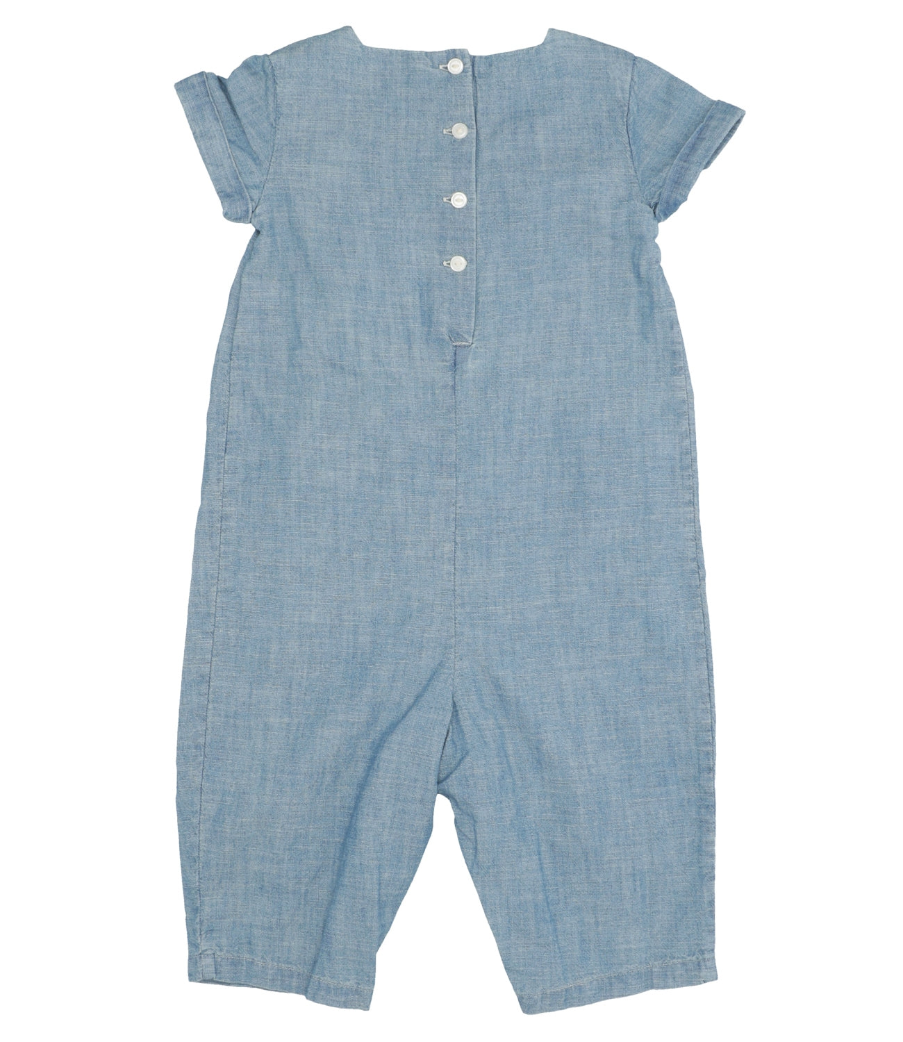 Chambray Smocked Coverall