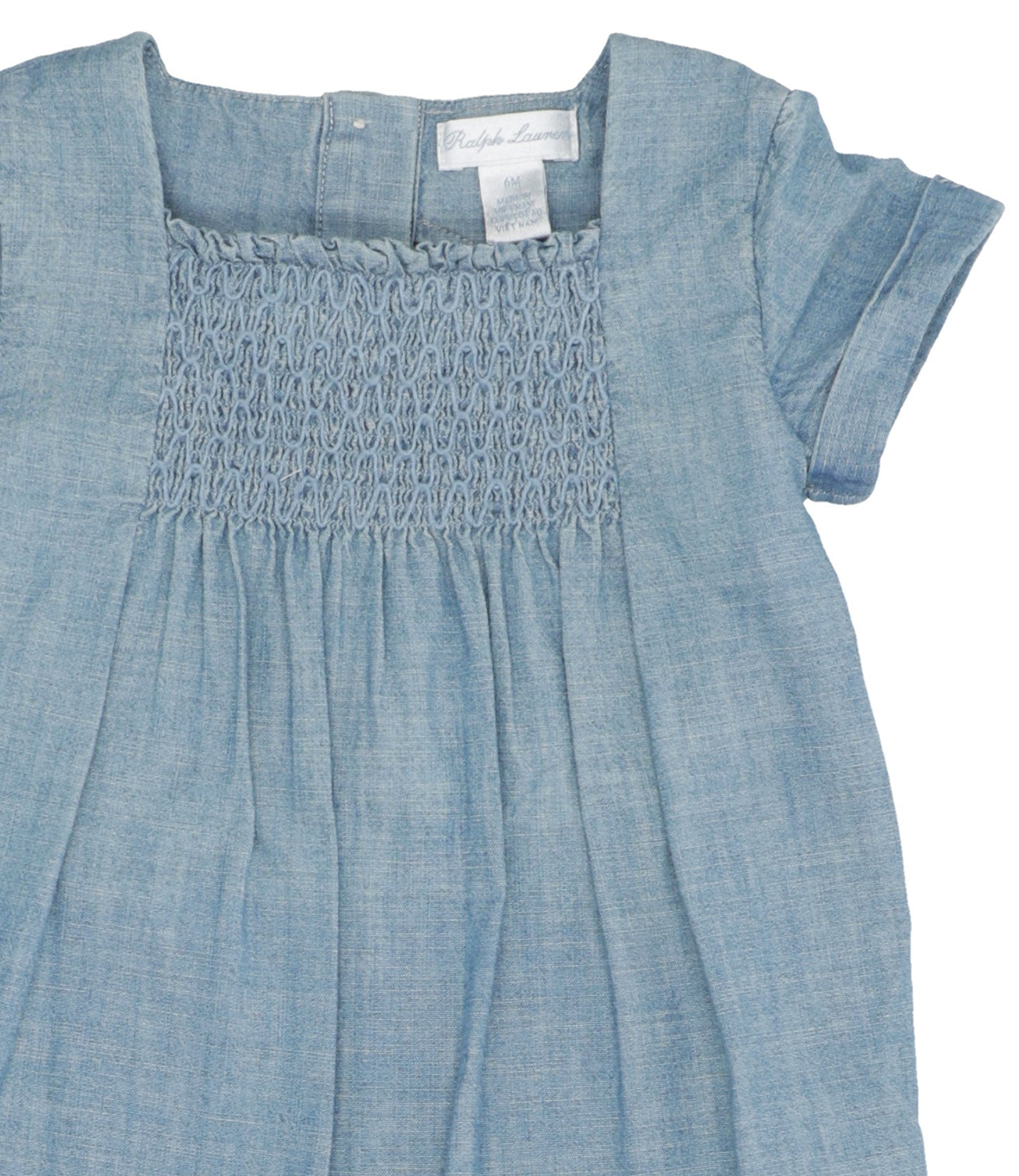 Tutina in chambray a punto smock