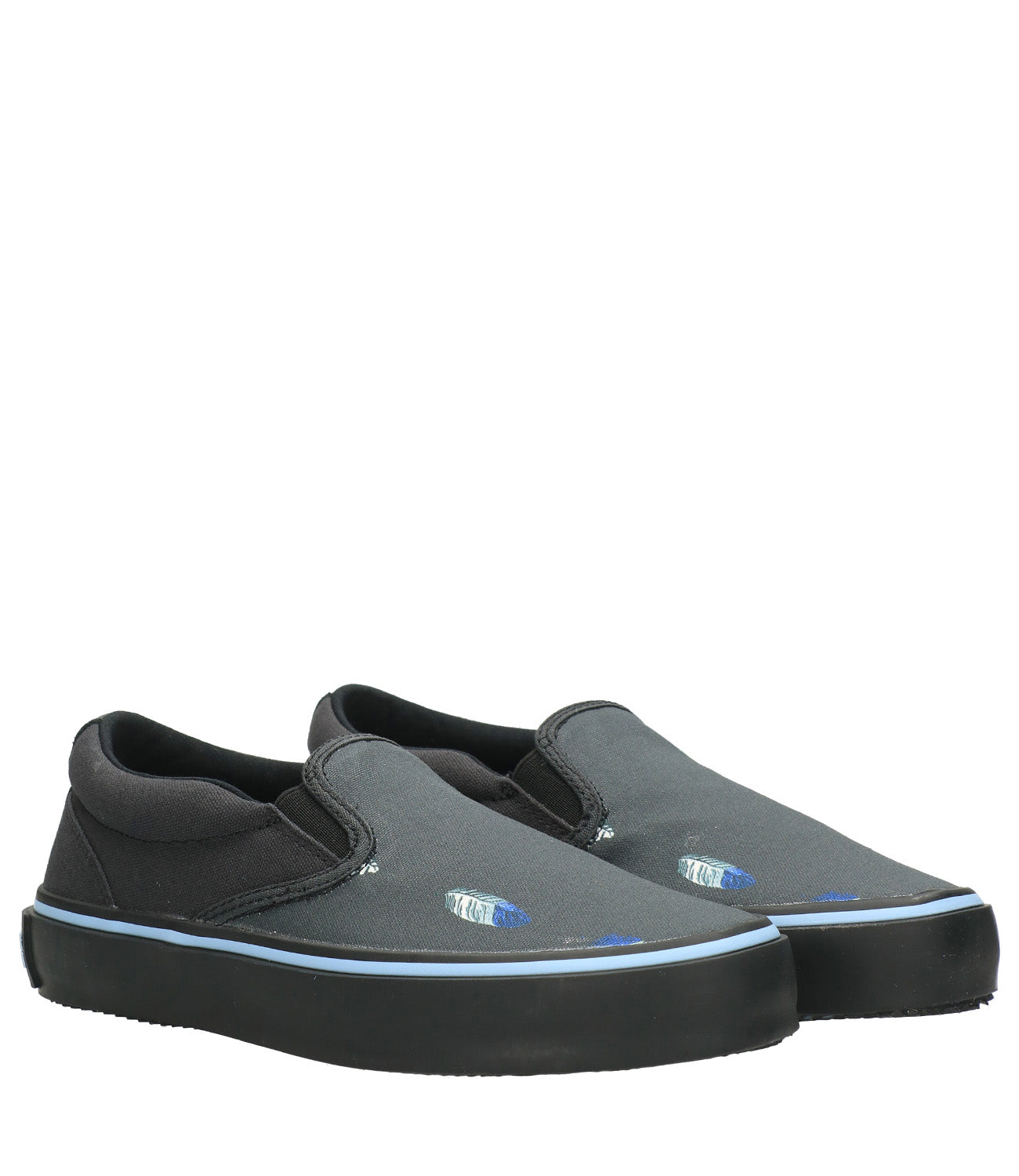 Slip On Feathers Vulcanized Black and Multicolor