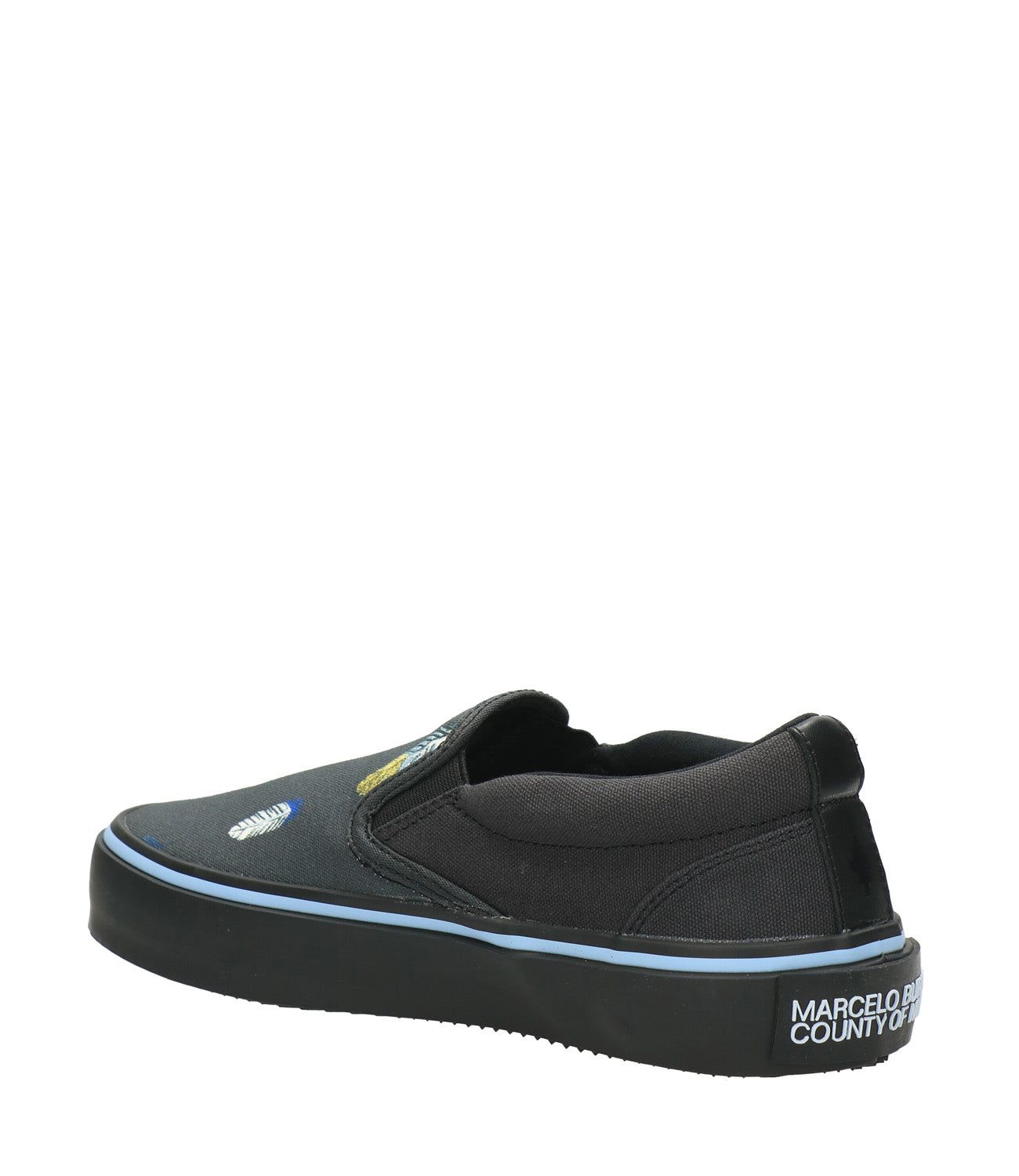 Slip On Feathers Vulcanized Black and Multicolor