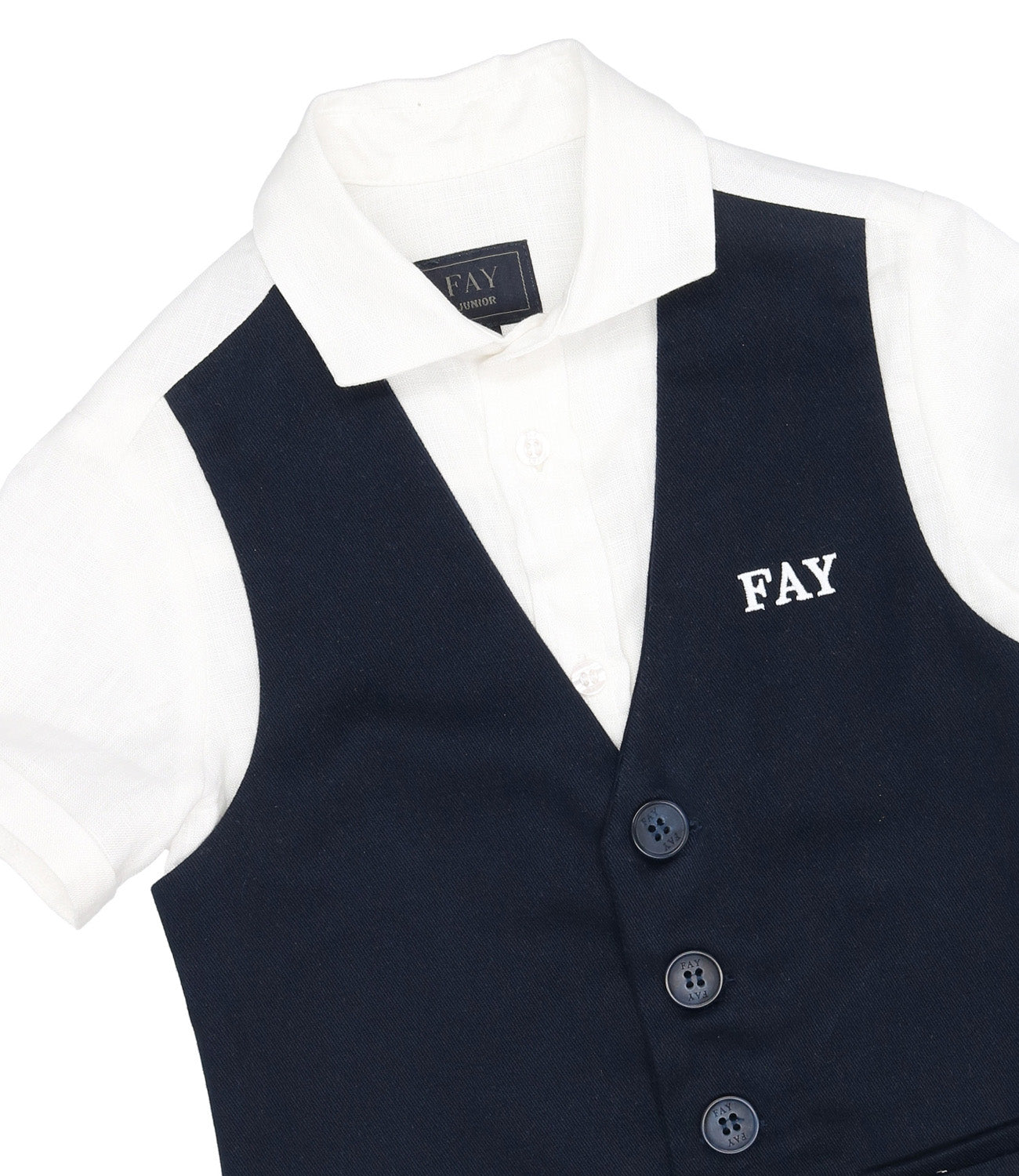 Fay Junior | Camicia Bianca e Blu