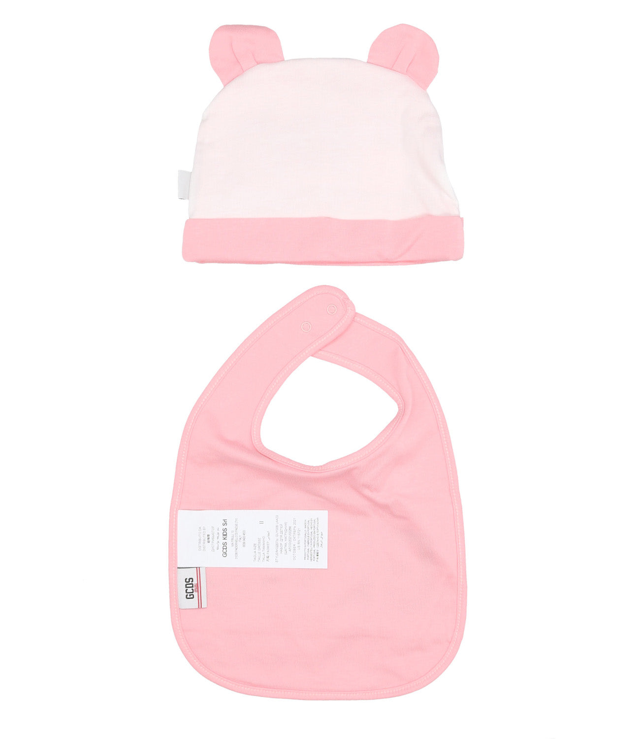 GCDS Mini | Set Bavaglino e Cappello Rosa Quarzo