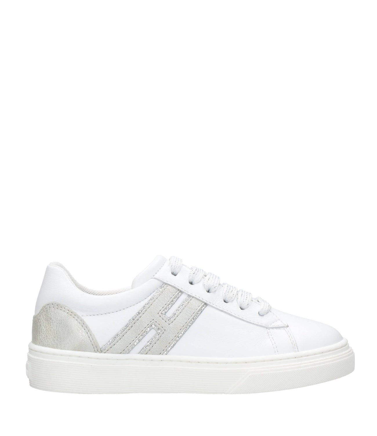 Hogan Junior | Sneakers H365 White and Silver