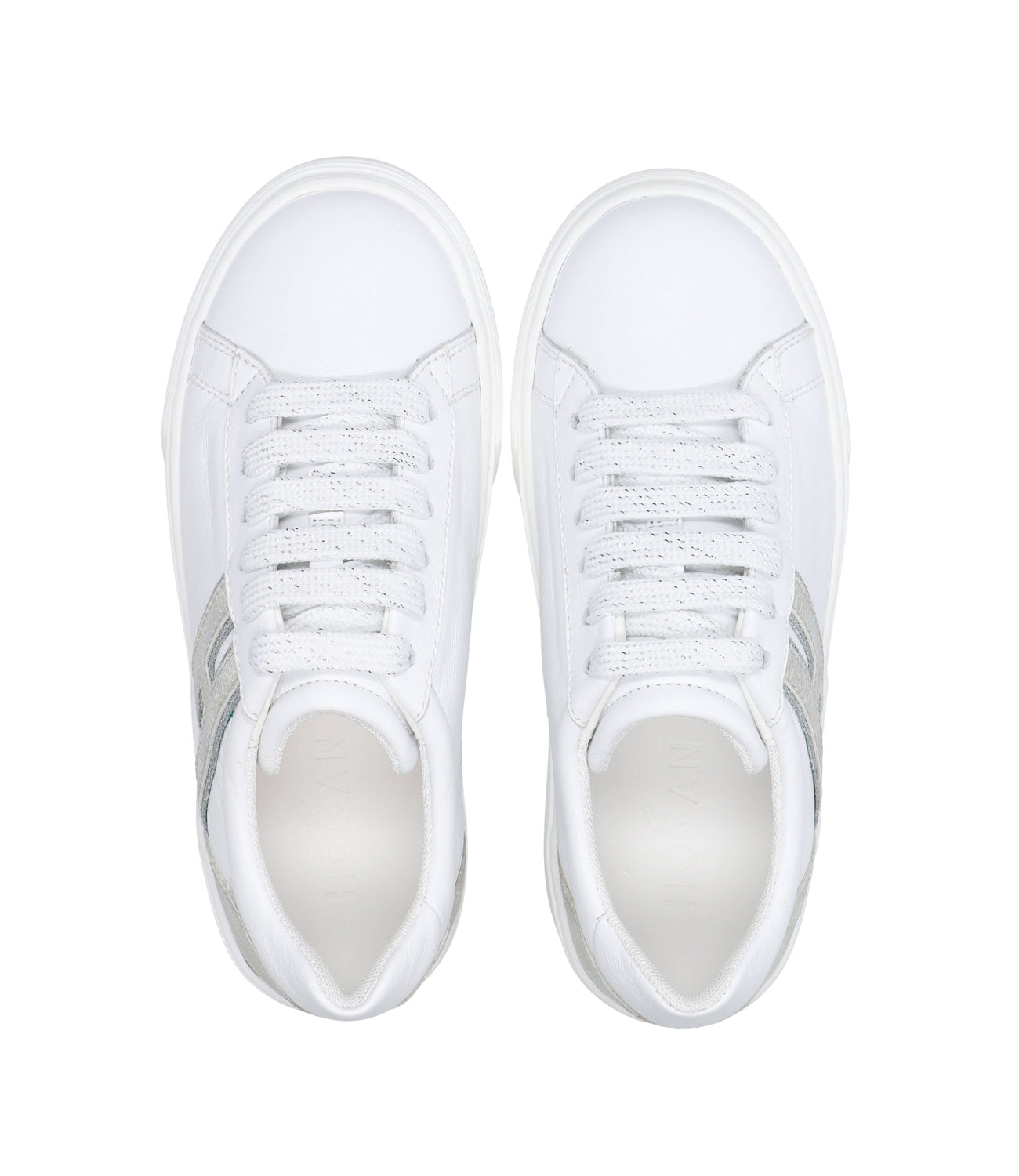 Hogan Junior | Sneakers H365 White and Silver