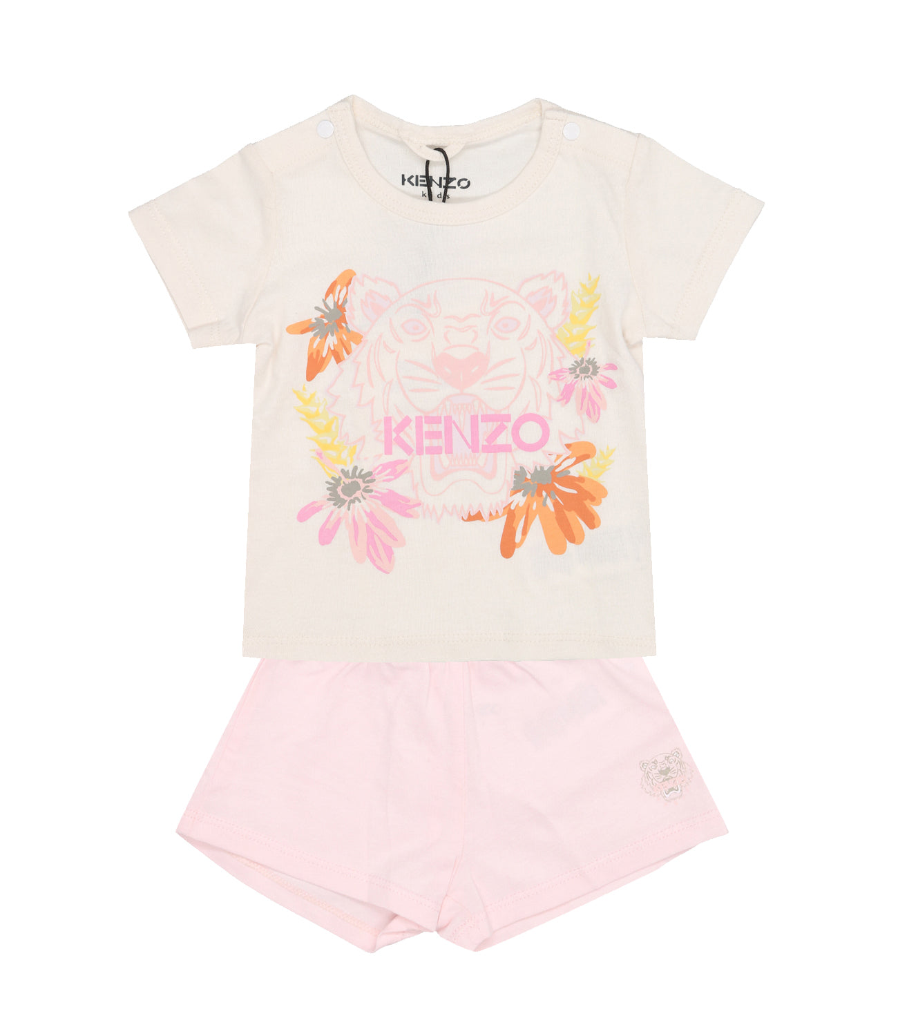 Kenzo Kids | Pink T-Shirt and Bermuda Shorts Set