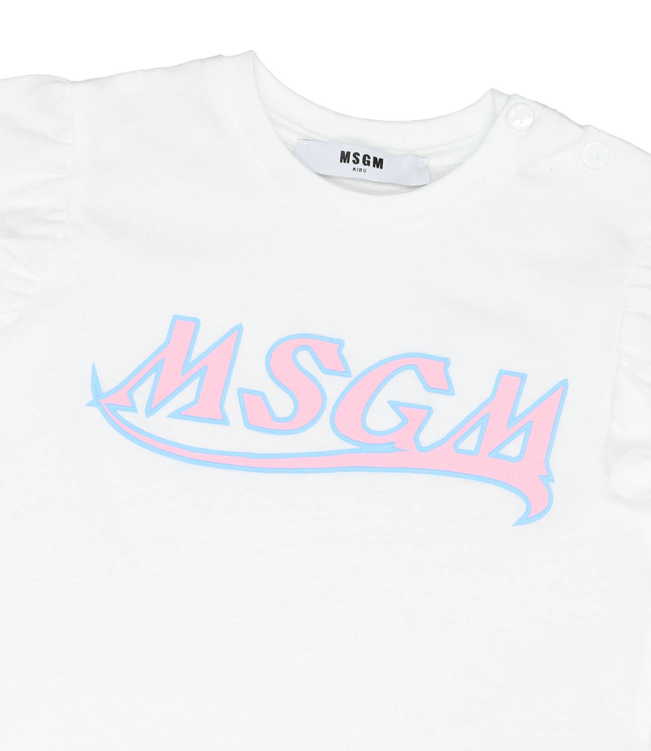 MSGM Kids | Pink and White T-Shirt and Skirt Set