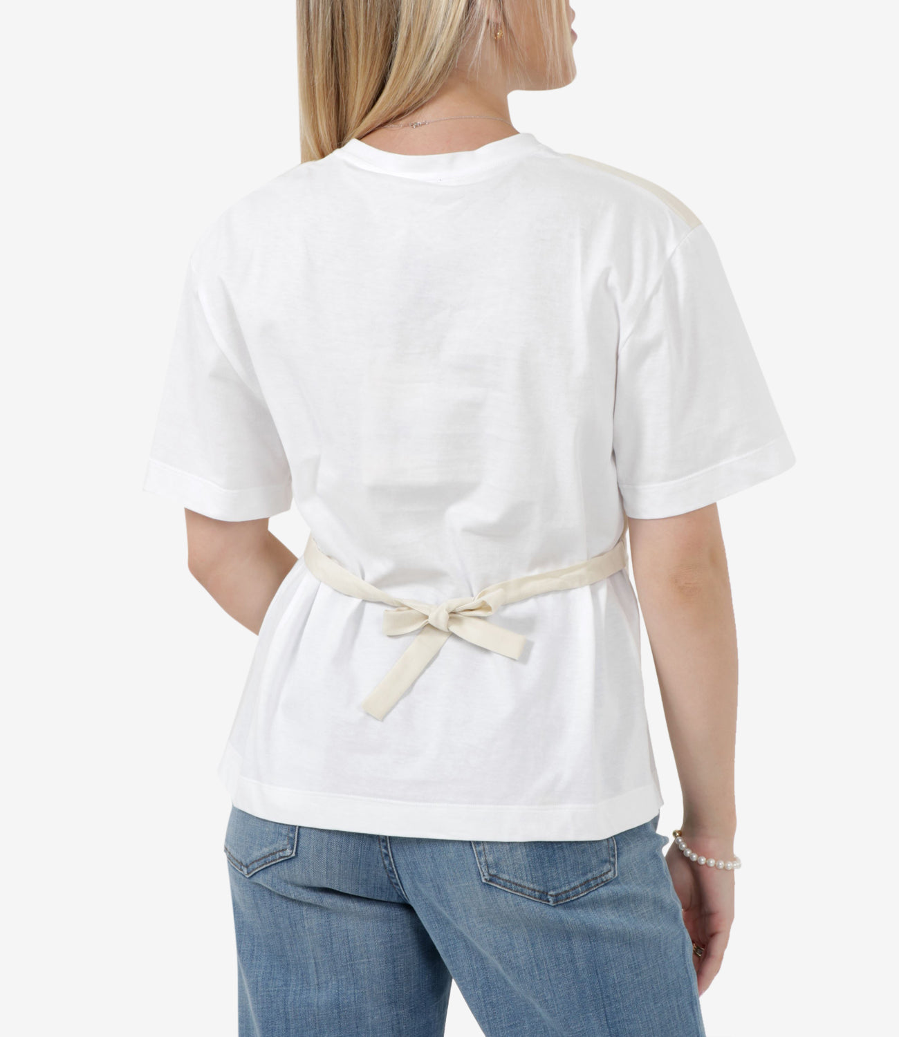 Semicouture | T-Shirt Eulalie Natural and White