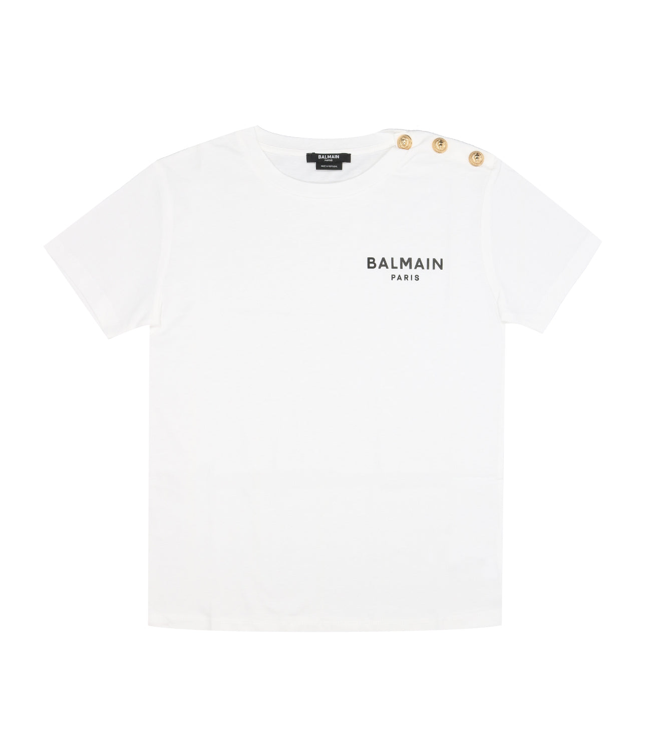 Balmain Kids | T-Shirt Bianca e Oro