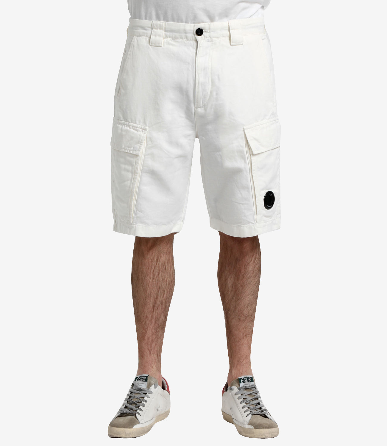 C.P. Company | Bermuda Linen Cargo White