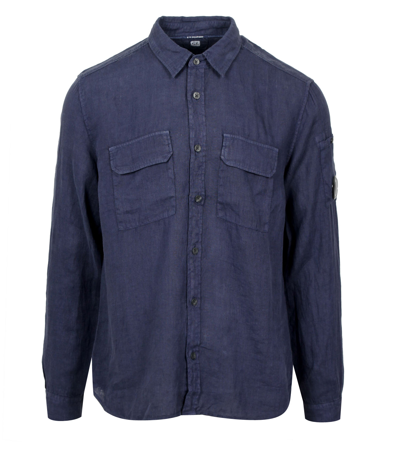 C.P. Company | Linen shirt twin pochets Blue