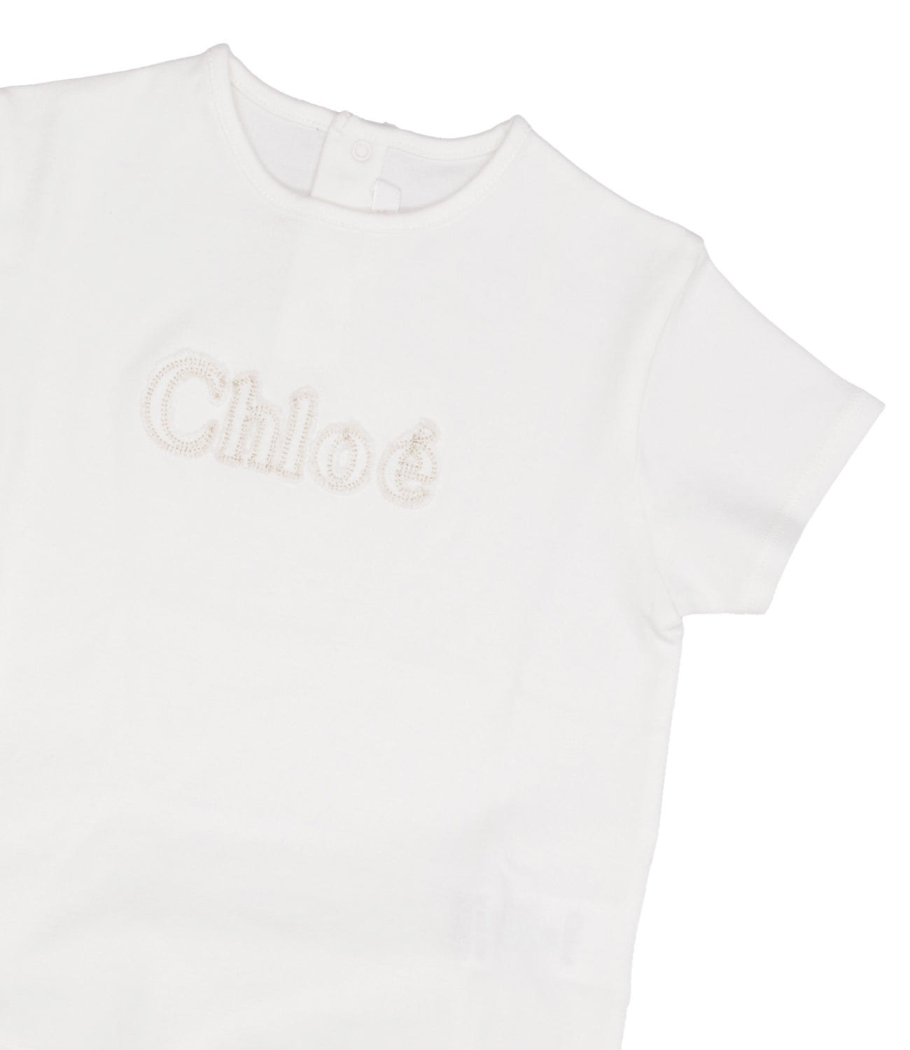 Chloè Kids | Set T-Shirt e Bermuda Bianco e Giallo