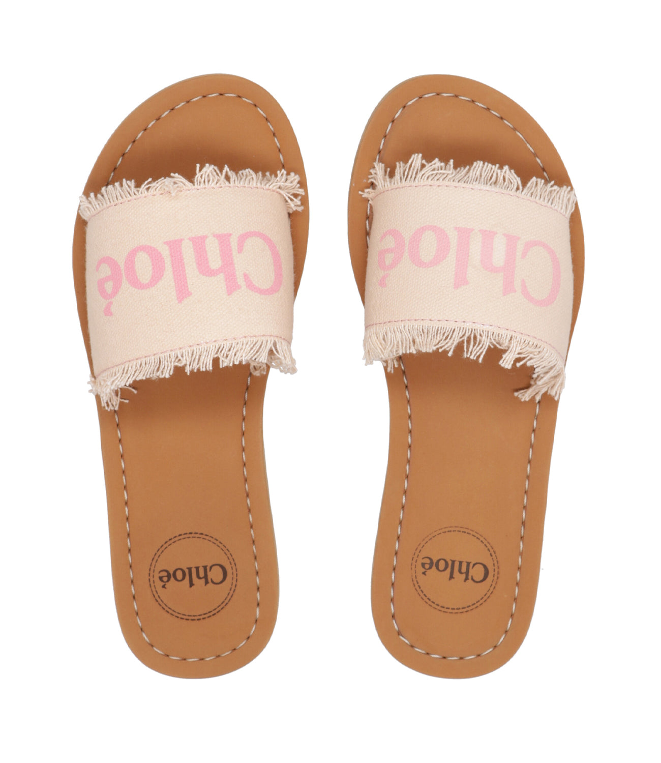 Chloé Kids | Beige and Pink Slipper