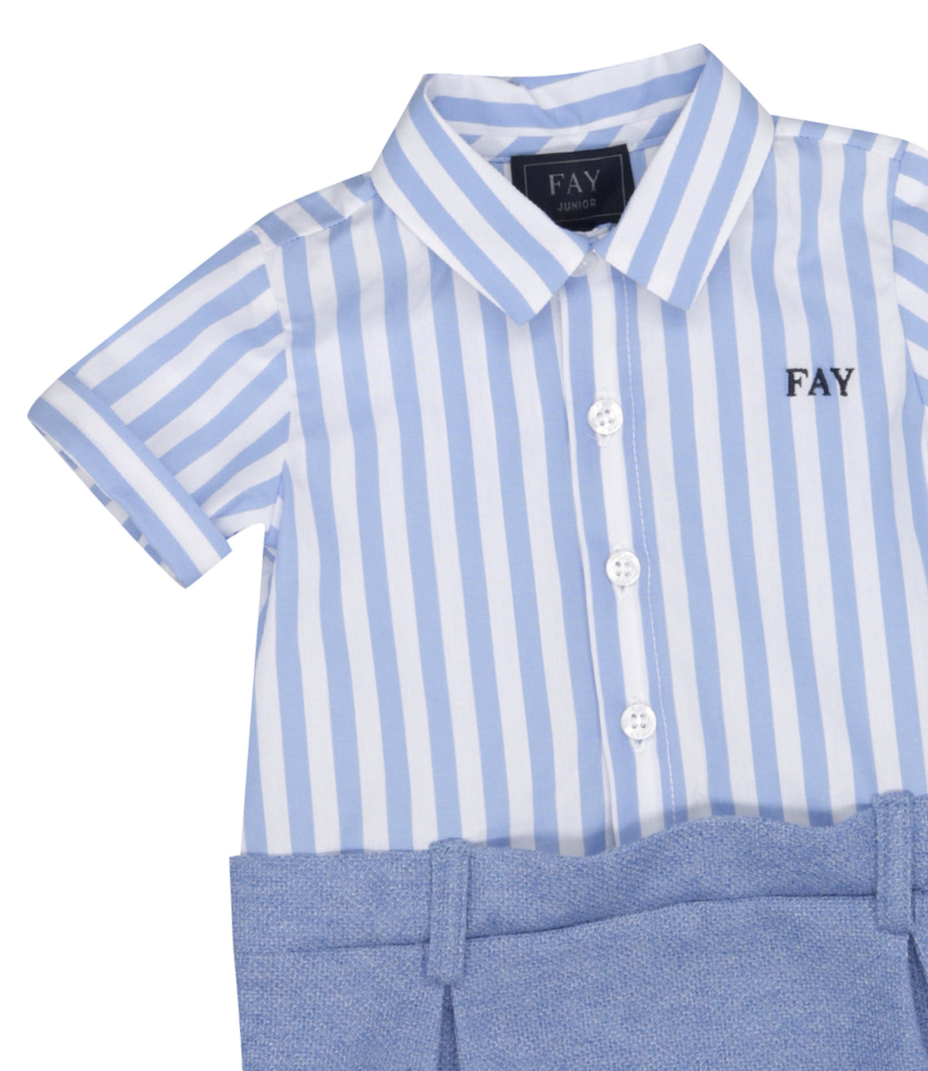 Fay Junior | Salopette Bianco ed Azzurro