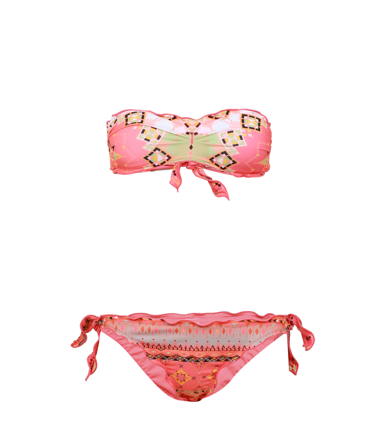 F**K Project | Bandeau Bikini Swimsuit Coral