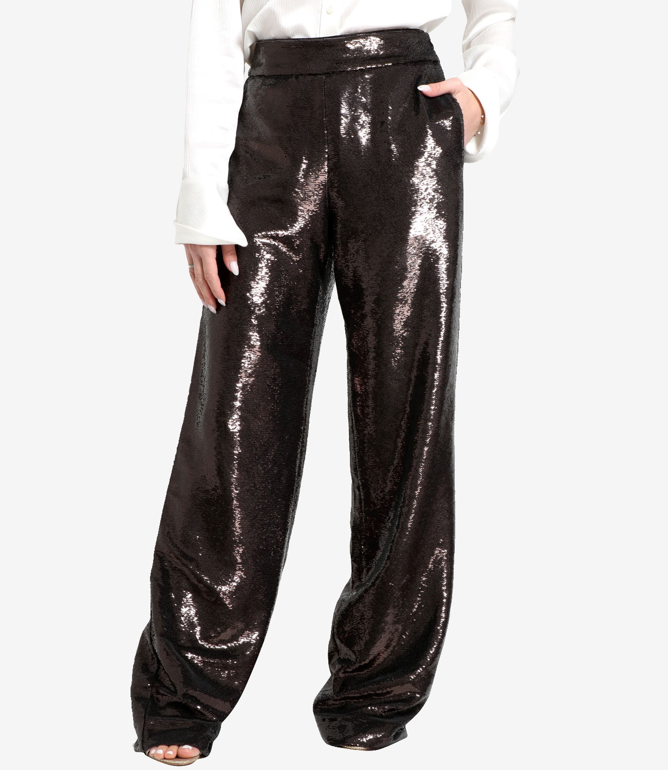 Golden Goose | Pantalone Jorney W'S Flare Allover Sequins Ferro