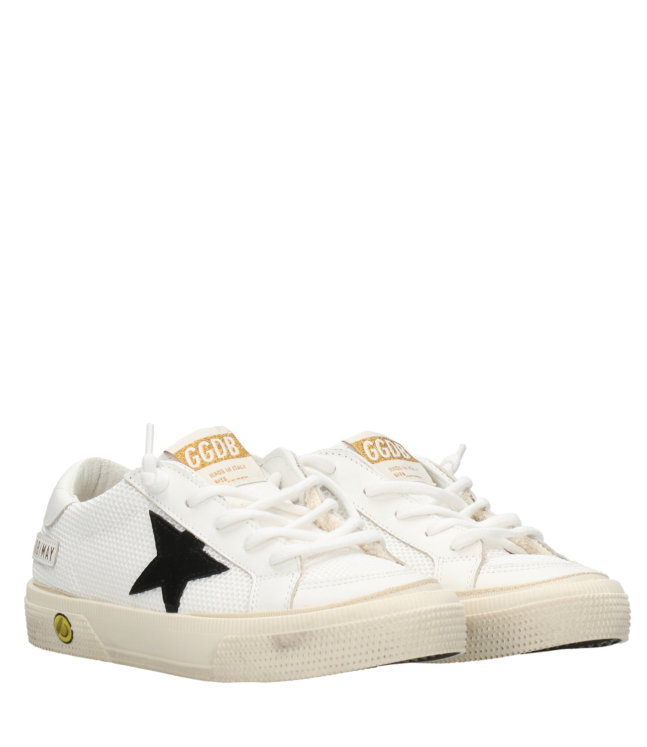 Golden Goose Kids | Sneakers May Bianco+Nero