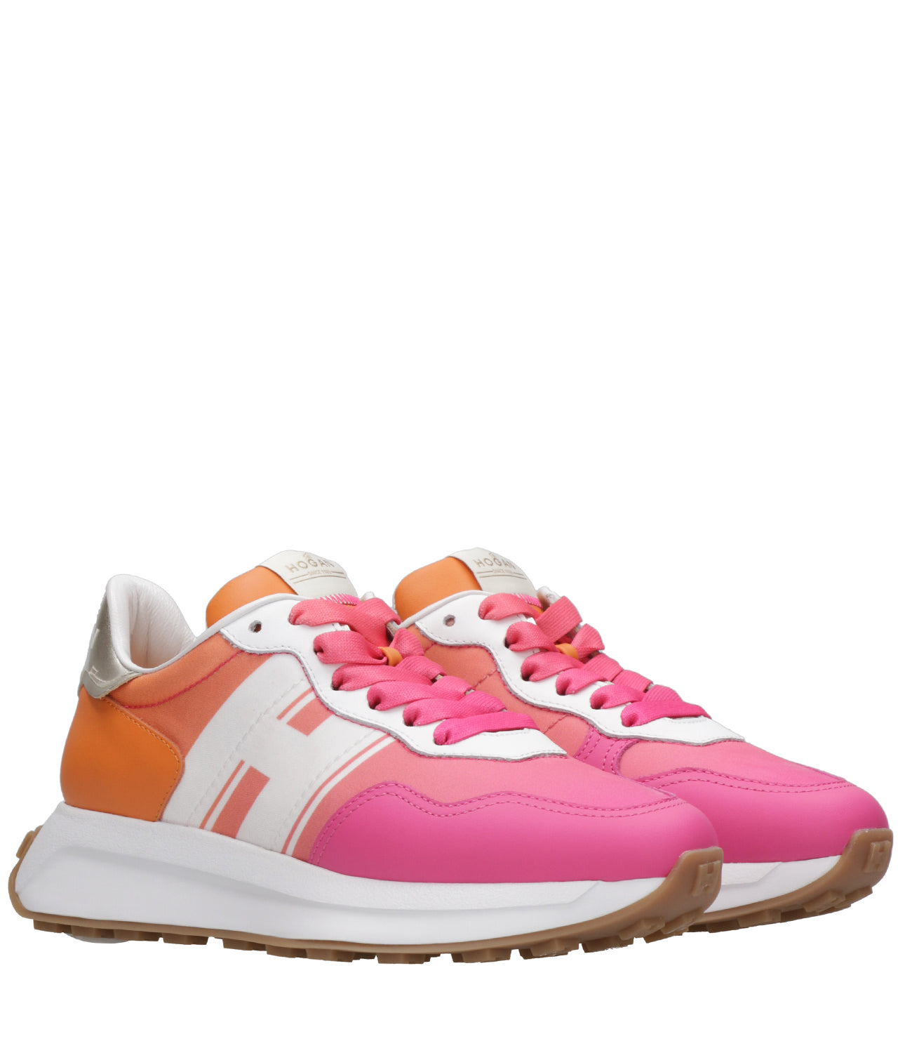 Hogan | Sneakers Bianco e Rosa ed Arancio