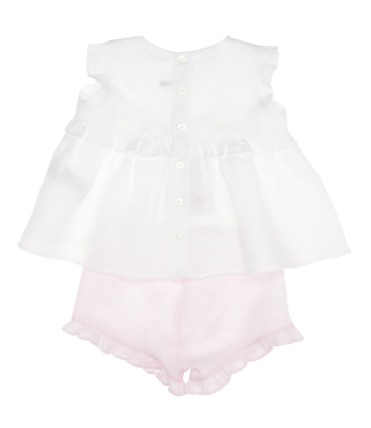 Il Gufo | Set Maglia+Bermuda Bianco e Rosa