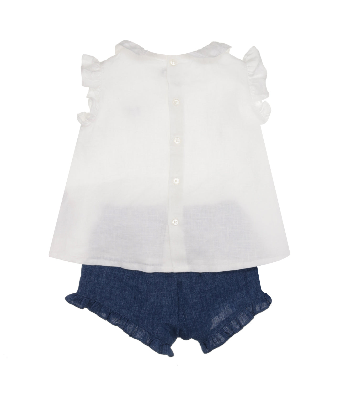 The Owl | Blue and White Shirt+Bermuda Shorts Set