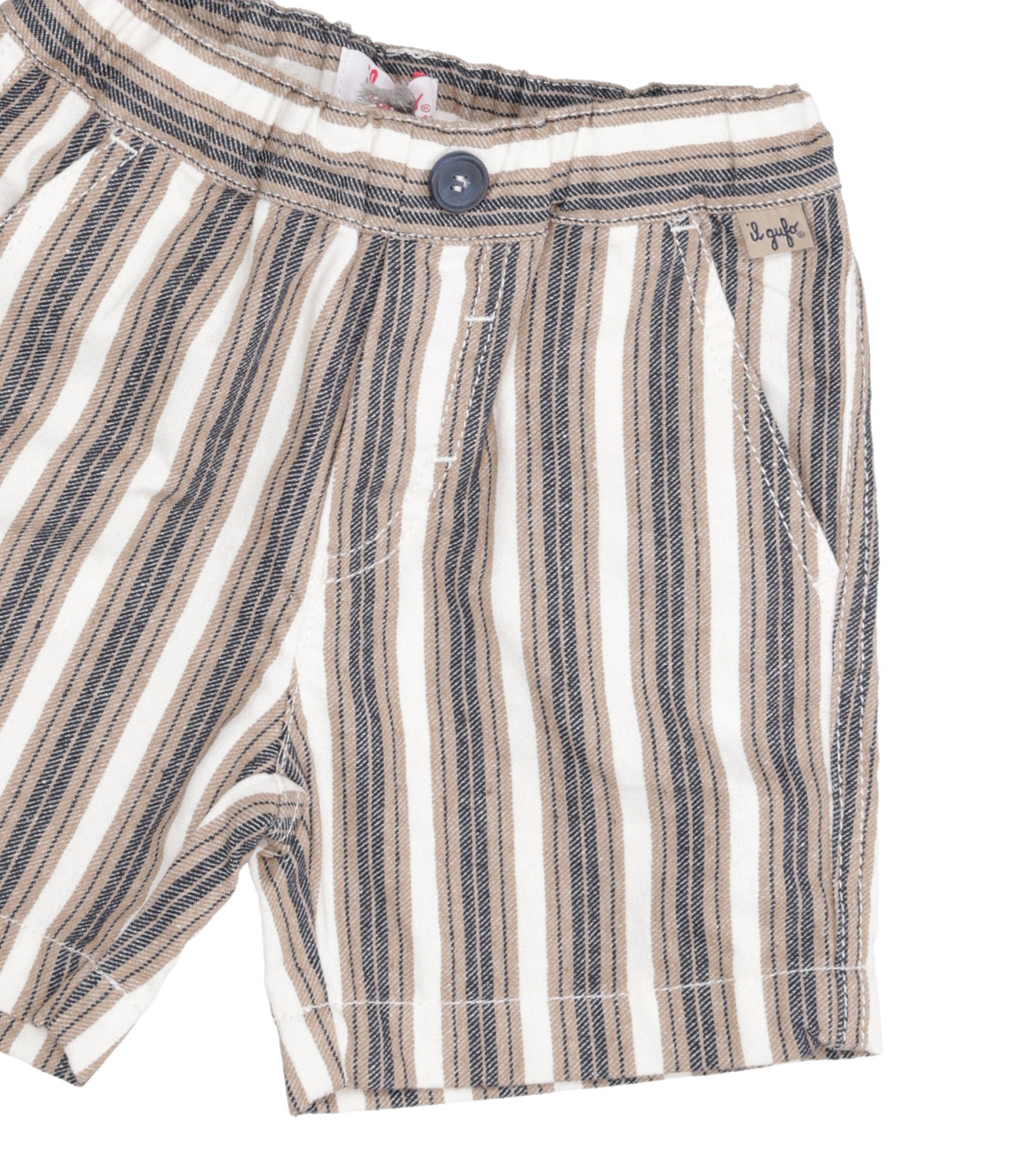 The Owl | Blue and Beige Bermuda Shorts