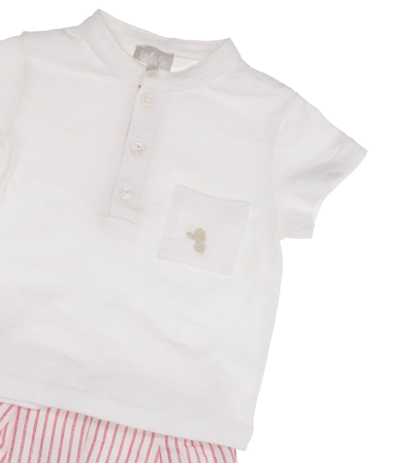 Lalalù | Red and White T-Shirt+Bermuda Shorts Set