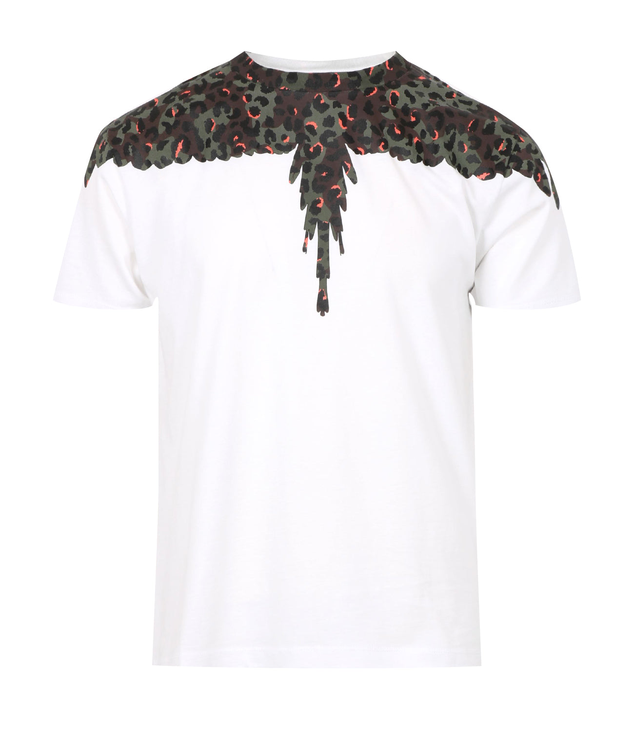 Marcelo Burlon | T-Shirt Animalier Wings Bianco e Marrone