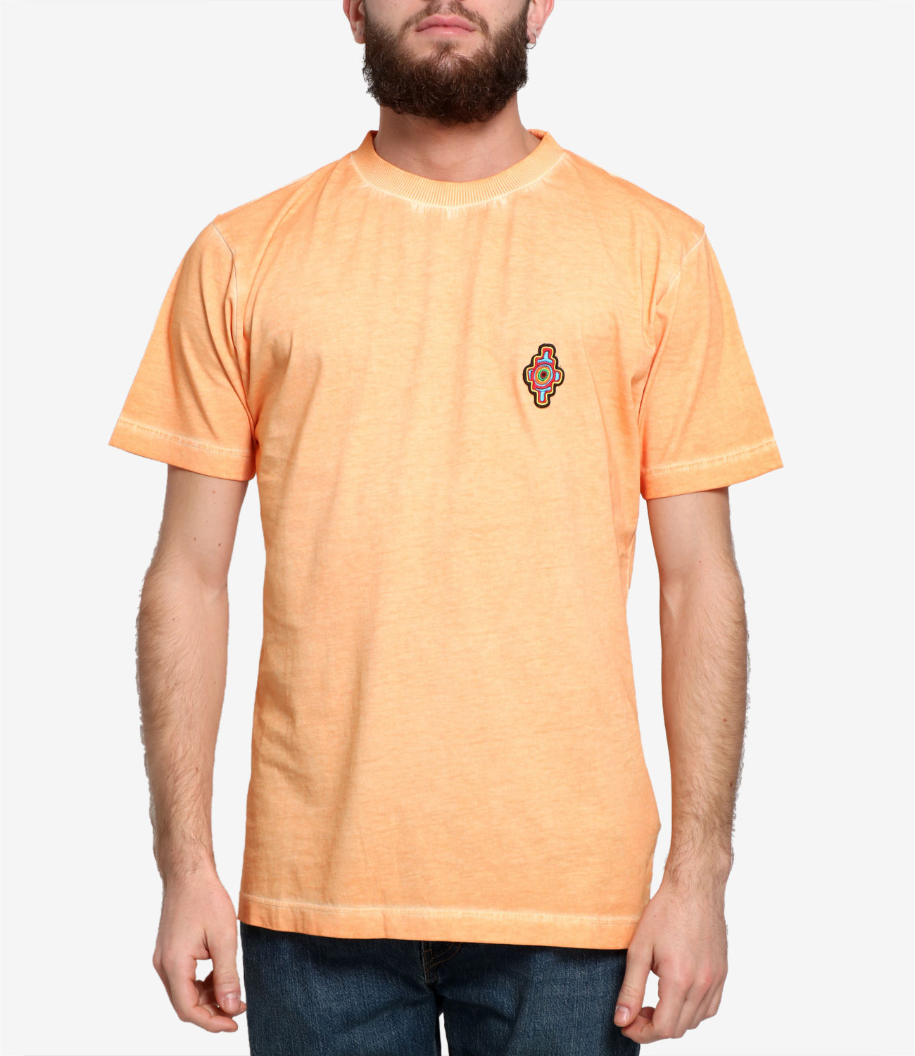 Marcelo Burlon | T-Shirt Sunset Cross Arancio e Rosso