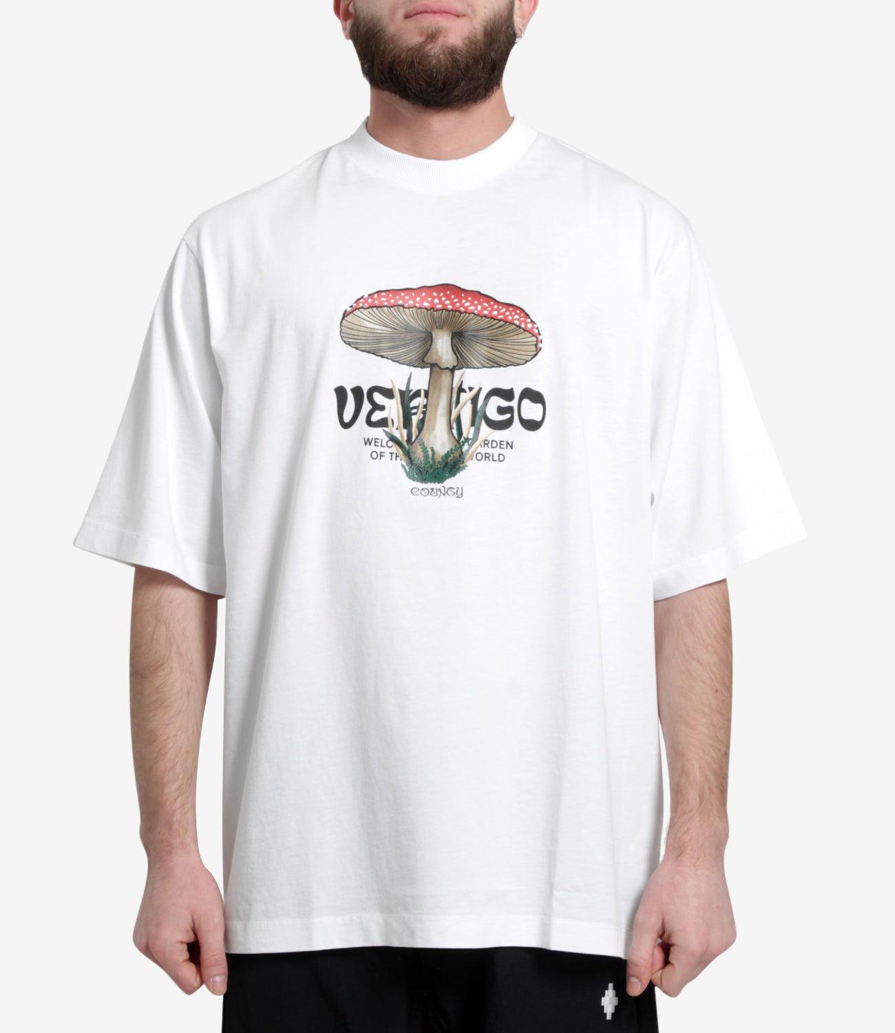 Marcelo Burlon | T-Shirt Vertigo Mushroom Bianco e Nero