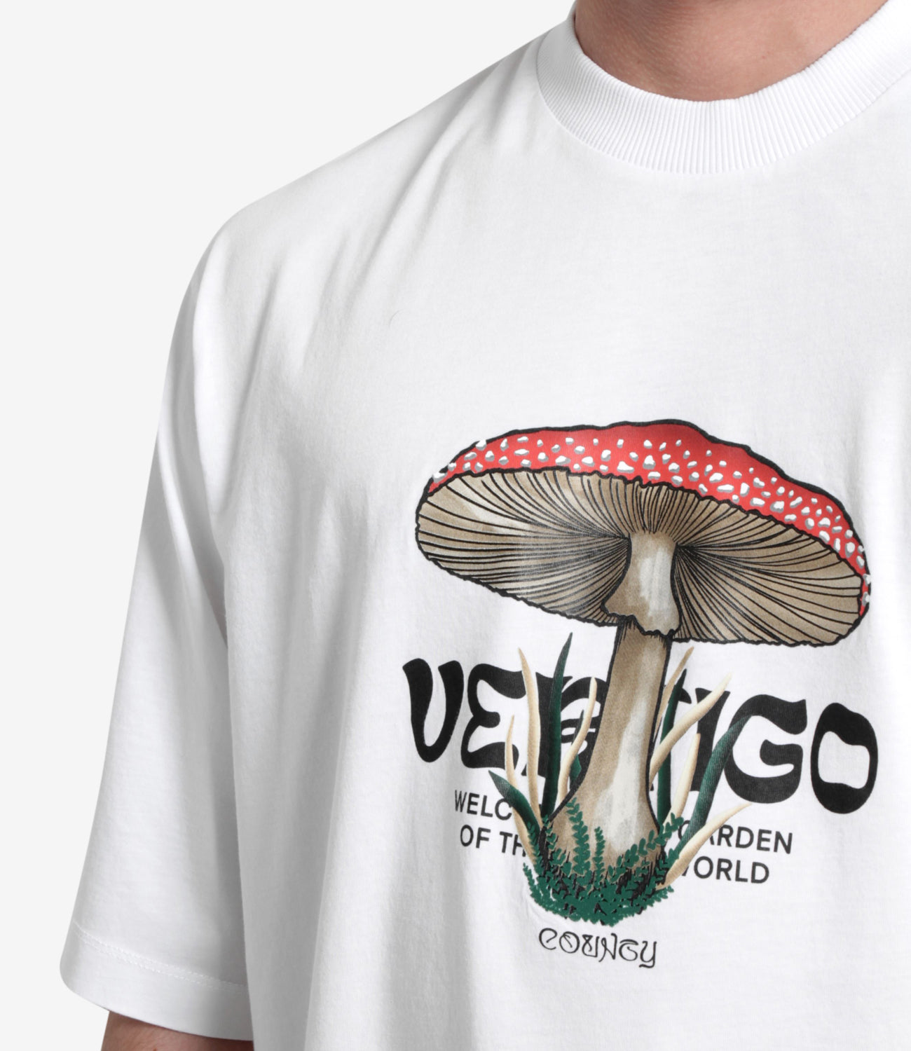 Marcelo Burlon | T-Shirt Vertigo Mushroom Bianco e Nero