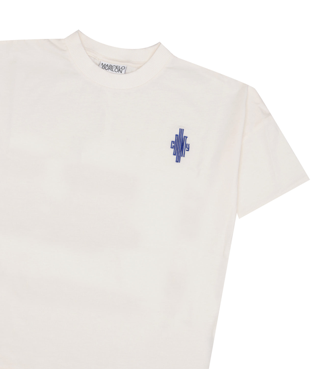 Marcelo Burlon Kids | T-Shirt County Cross Ecru and Blue