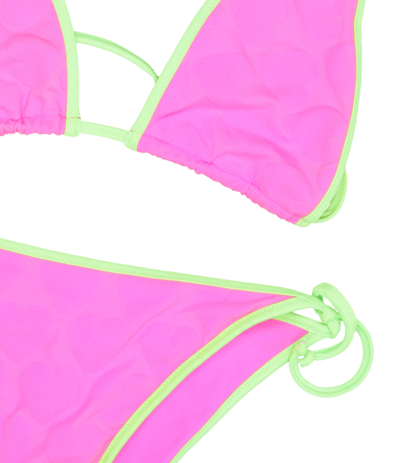 MC2 Saint Barth Kids | Fuxia and Green Bikini Swimsuit