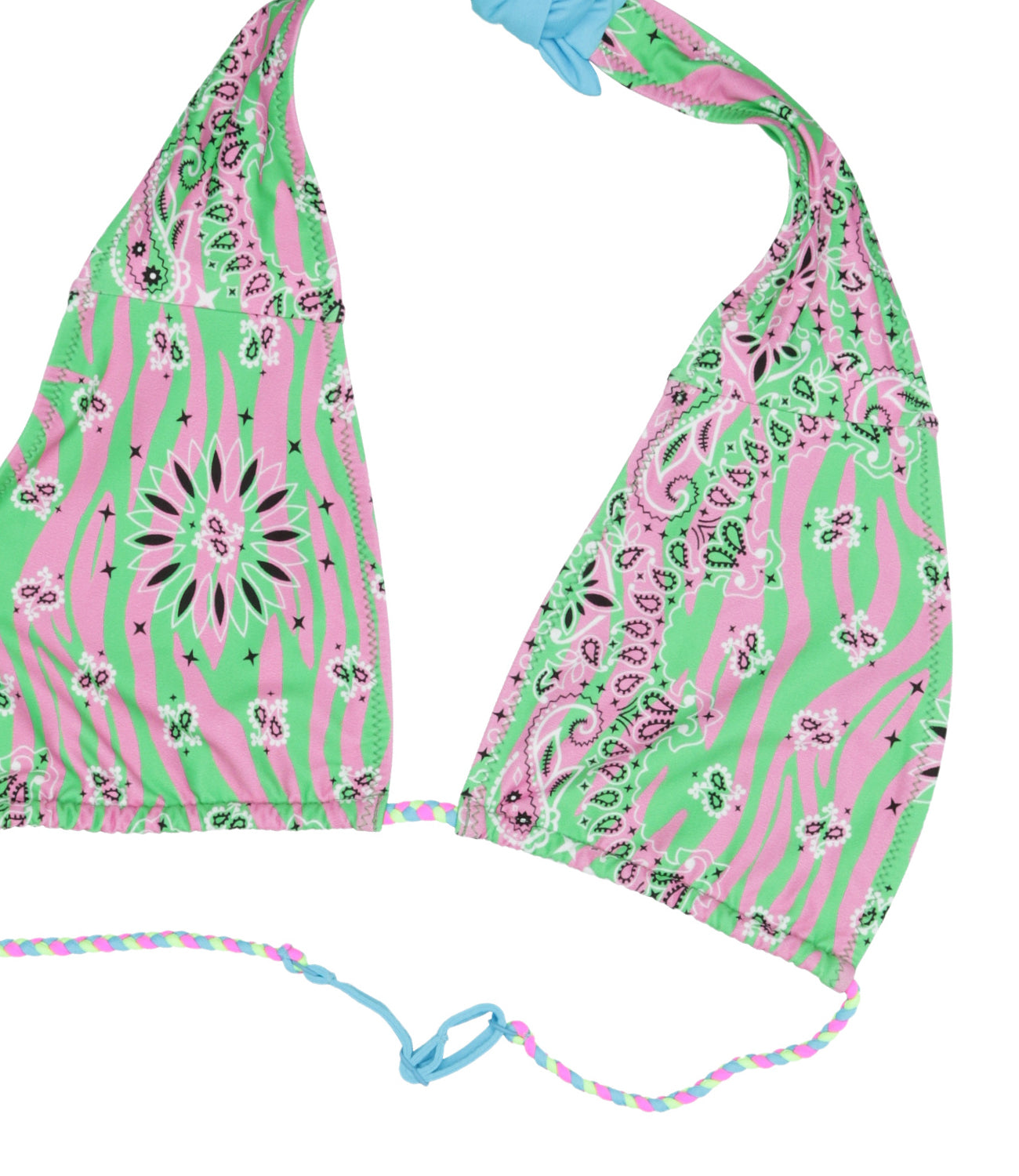 MC2 Saint Barth Kids | Green and Pink Bikini Swimsuit