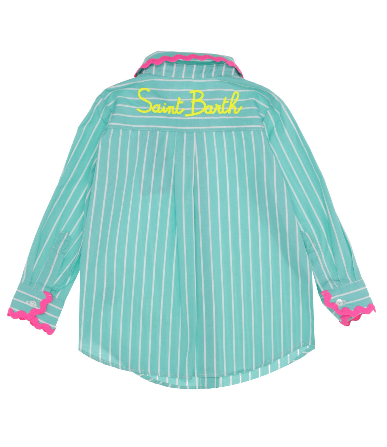 MC2 Saint Barth Kids | White and Turquoise Shirt