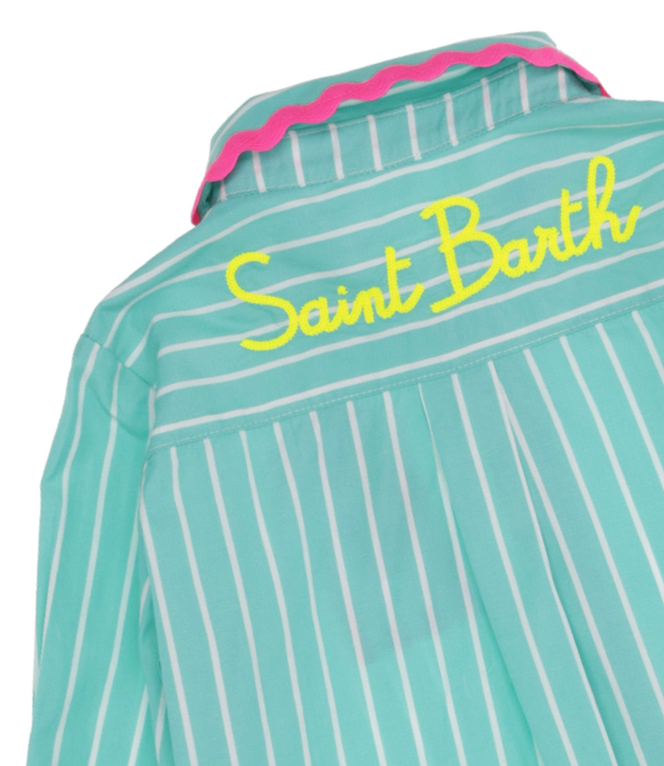 MC2 Saint Barth Kids | White and Turquoise Shirt